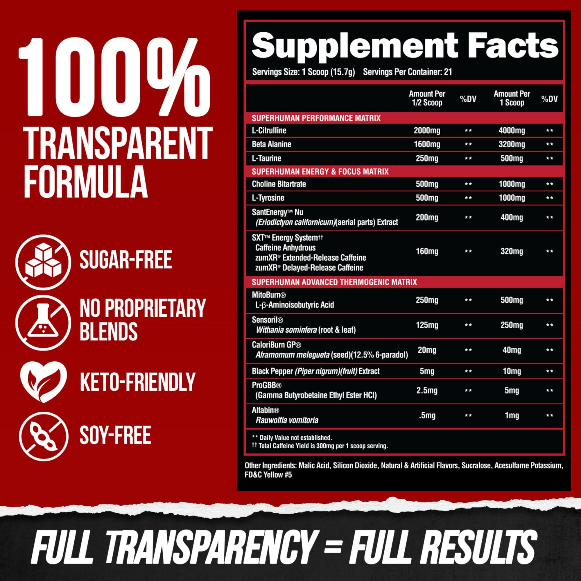 ALPHA LION Superhuman Burn – 2 in 1 Metabolism Booster Pre Workout and Thermogenic Burner for Men – Appetite Suppressant