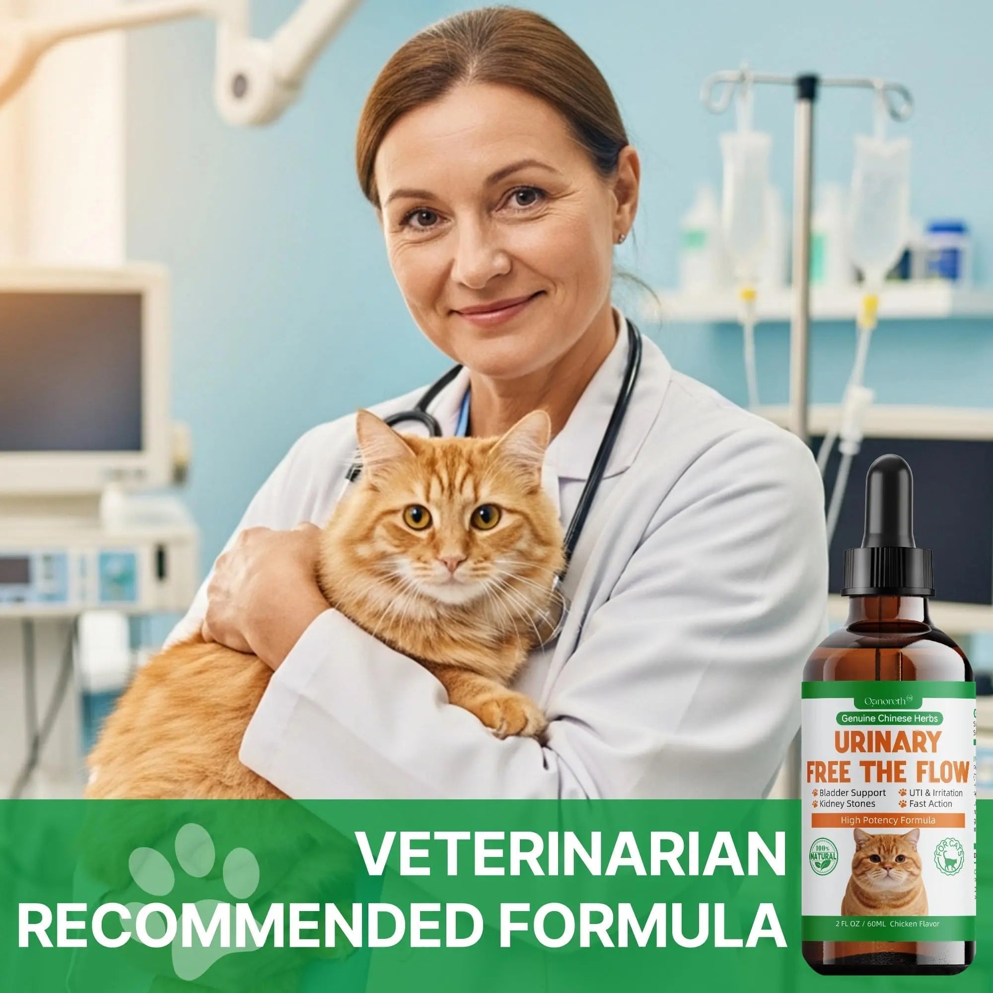 Cat Bladder Remedy for Stones & Crystals, Kidney StonesDissolver forCat- Urinary Free The Flow - Cat Urinary Tract Infection Treatment for Stones, Herbal CatUTI Remedy for Stone Relief & Prevention Qanoreth Au supplements