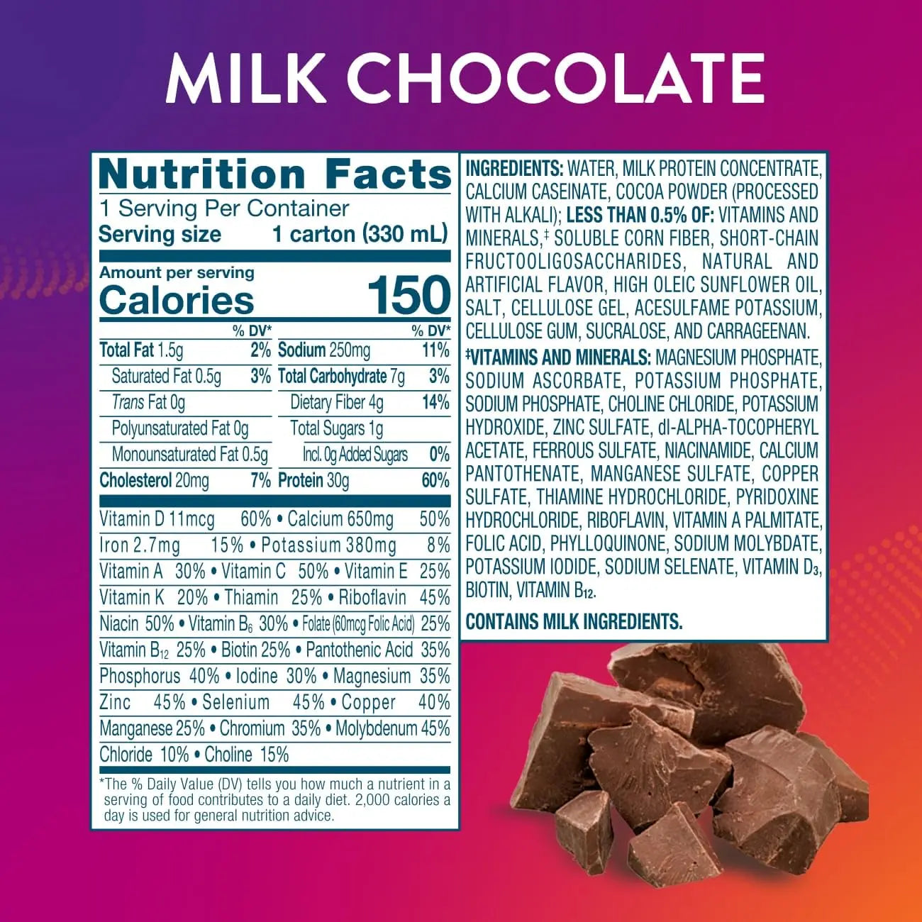 PROTALITY Milk Chocolate Nutrition Shake | 30g Protein, 1g Sugar | Nutrition Support During Protality Au supplements