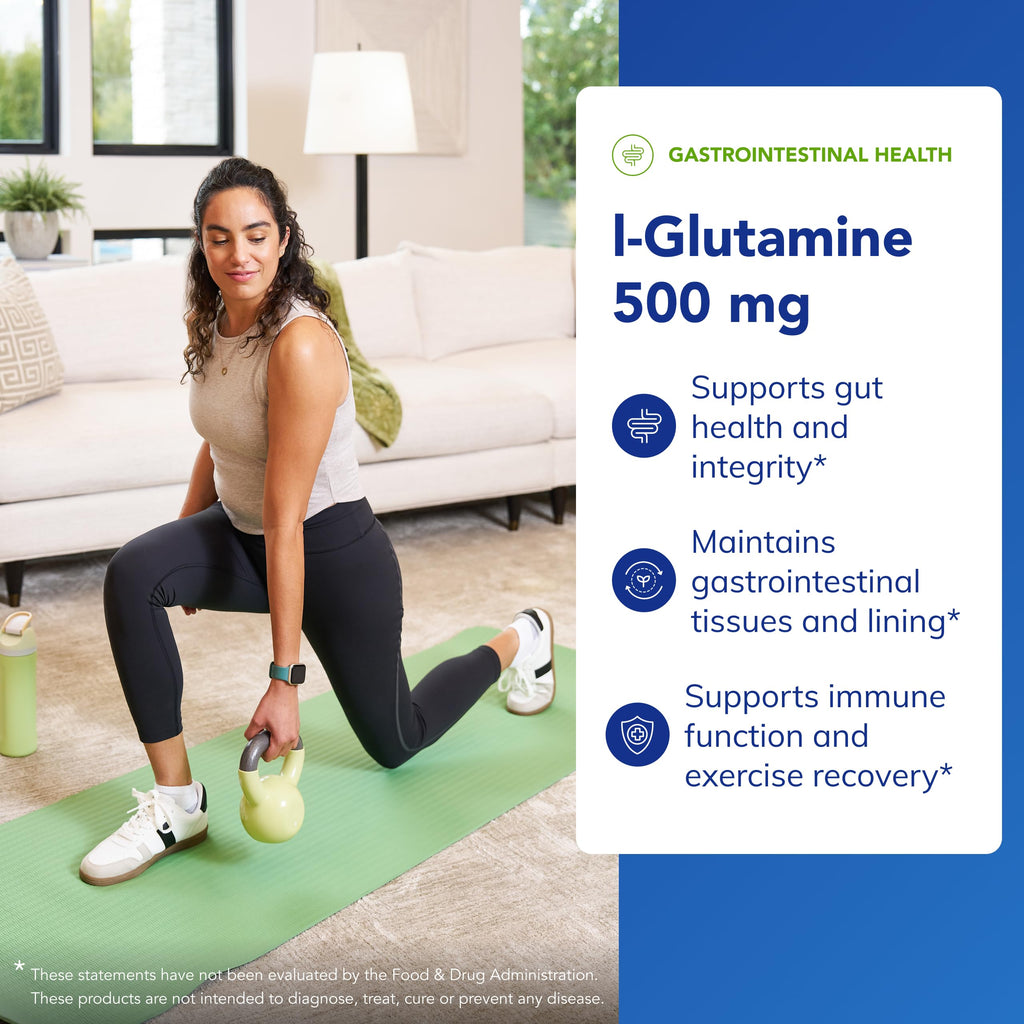 Pure Encapsulations L-Glutamine 500 mg - Supplement for Immune and Digestive Support, Gut Health and Lining, Metabolism, and Muscle Support*