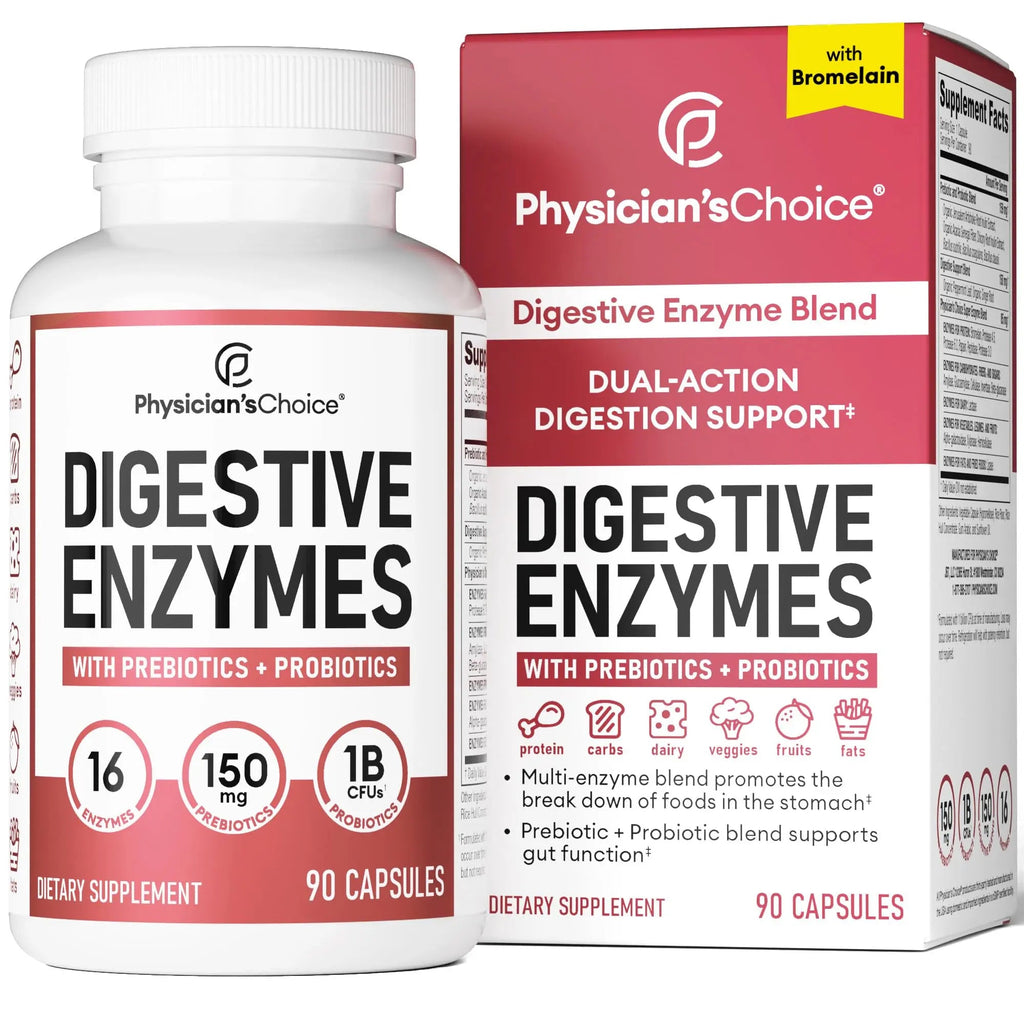 Physician's CHOICE Digestive Enzymes - Multi Enzymes, Bromelain, Organic Prebiotics Physician's CHOICE Au supplements