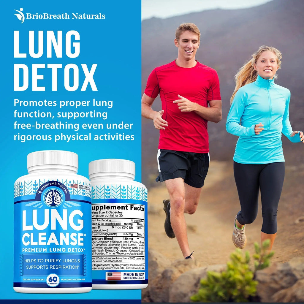 Lung Support Supplement - Natural Capsules for Lung Cleanse and Detox BRIOBREATH NATURALS Au supplements