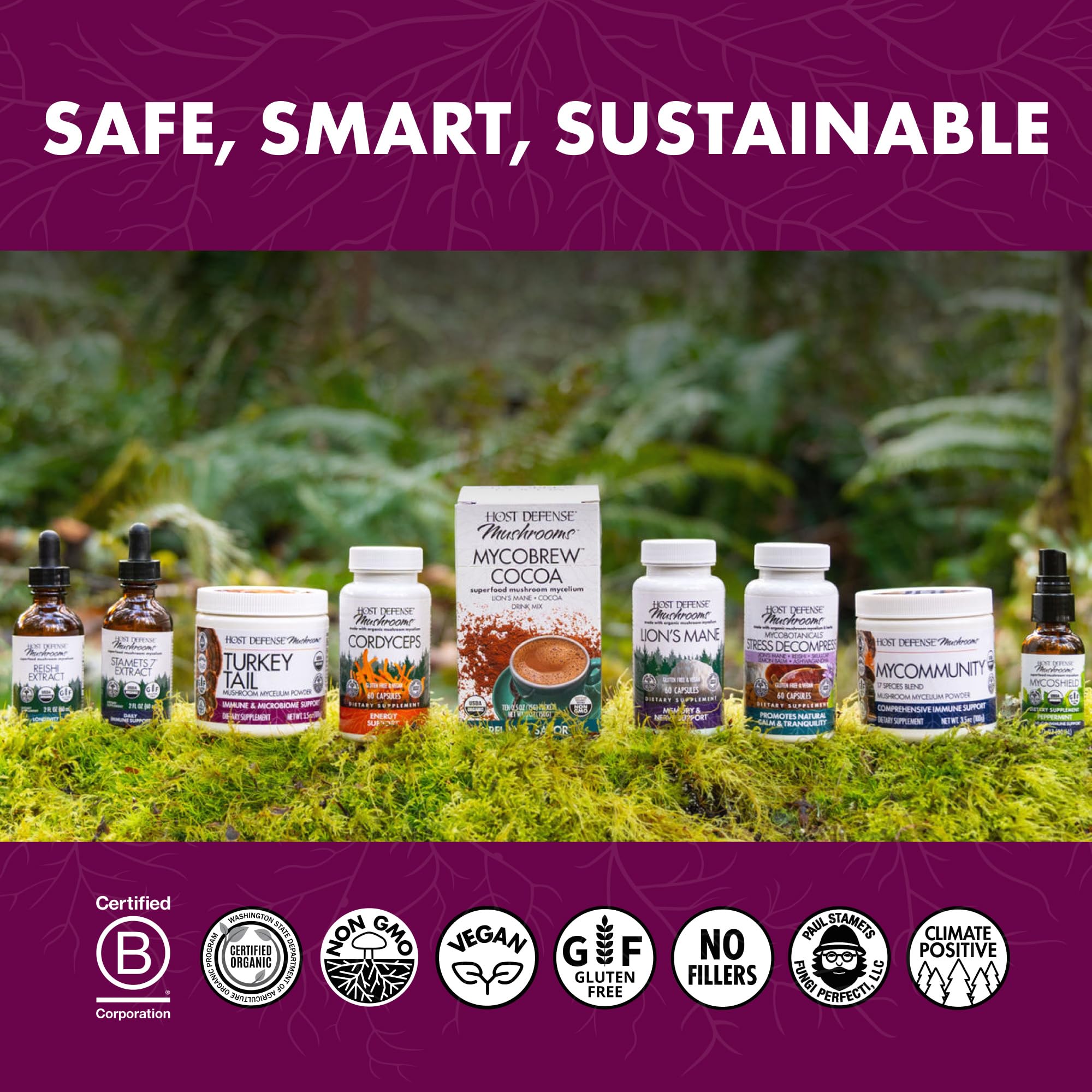 Host Defense Turkey Tail Capsules - Digestive Health & Immune Response Support Supplement - Mushroom Supplement for Gastrointestinal