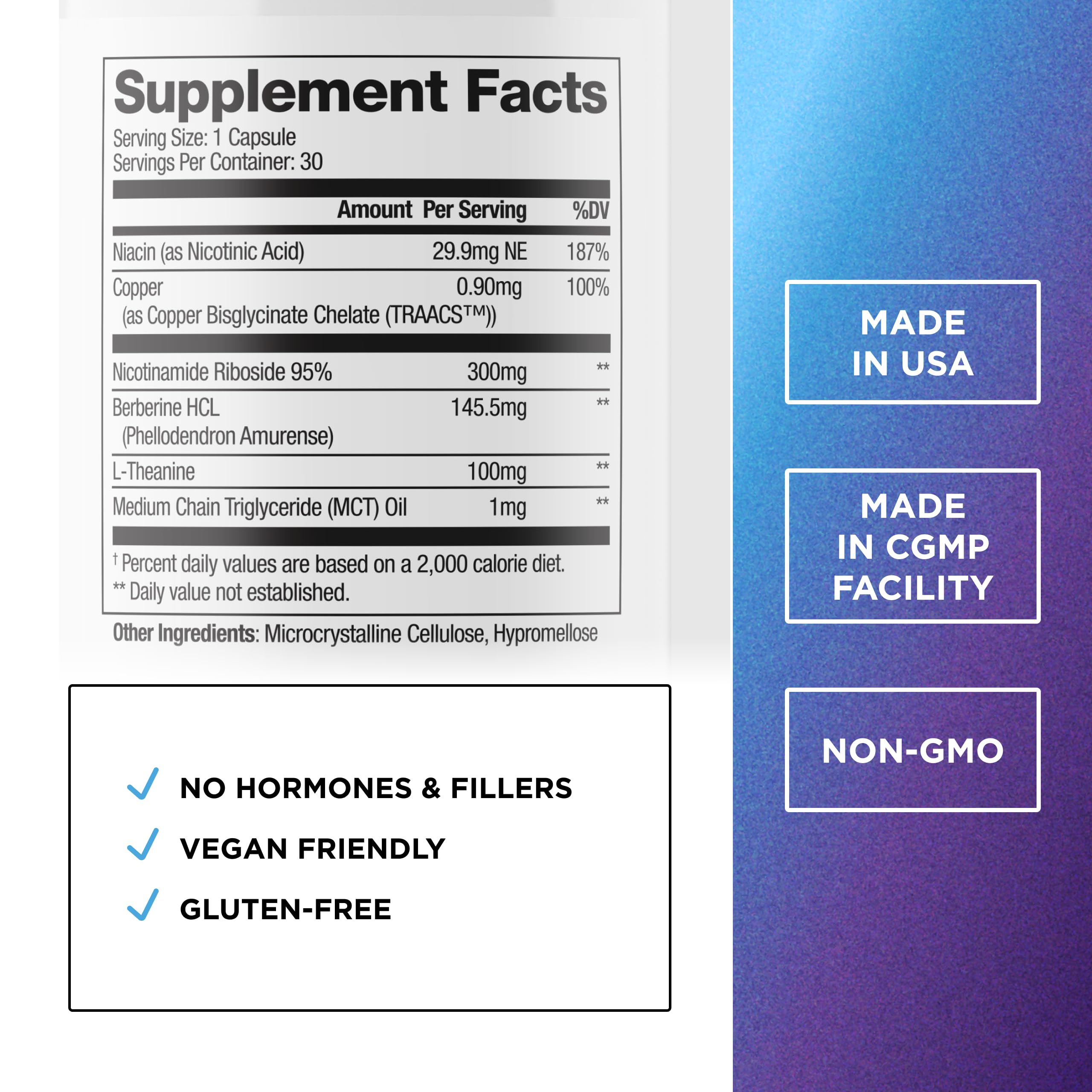 DR. EMIL NUTRITION NAD+ Boost - Nicotinamide Riboside Supplement for Longevity, Healthy Aging & Cellular Regeneration - NAD Supplement with with Berberine, L-Theanine & Niacin - 30-Day Supply DR. EMIL NUTRITION Au supplements
