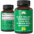 Wormwood Black Walnut Clove Cleanse for Humans. Elimination Detox + Intestinal Support Capsules Supplement for Adults and Kids. Pills with Artichoke and Pumpkin Seed for Additional Benefits Peak Performance Au supplements
