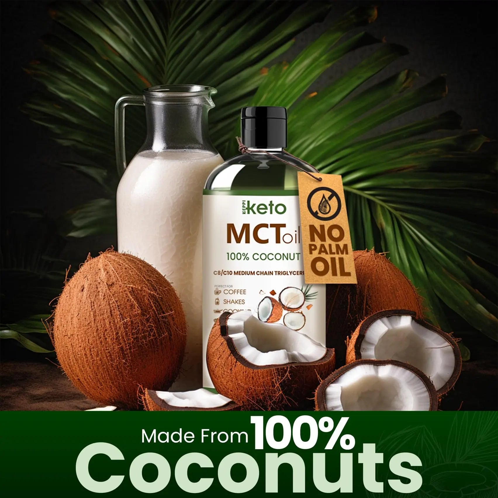 Keppi Flavorless MCT Oil - C8 and C10 for Keto Diet, Non-GMO, Certified Gluten-Free Keppi Au supplements