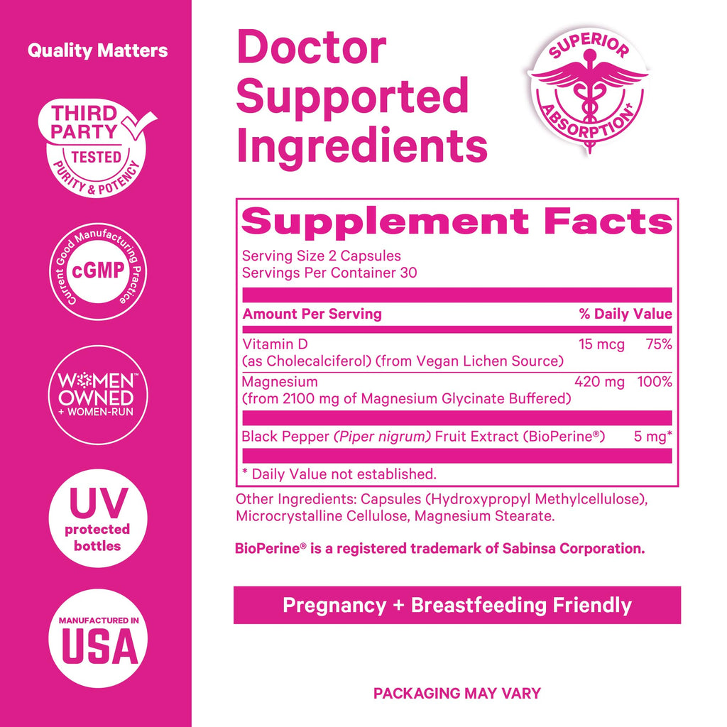 Pink Stork Mood and Stomach Relief Bundle - Magnesium Glycinate and Organic Peppermint Sweets for Morning Sickness and Motion Sickness, Mood Support Pink Stork Au supplements