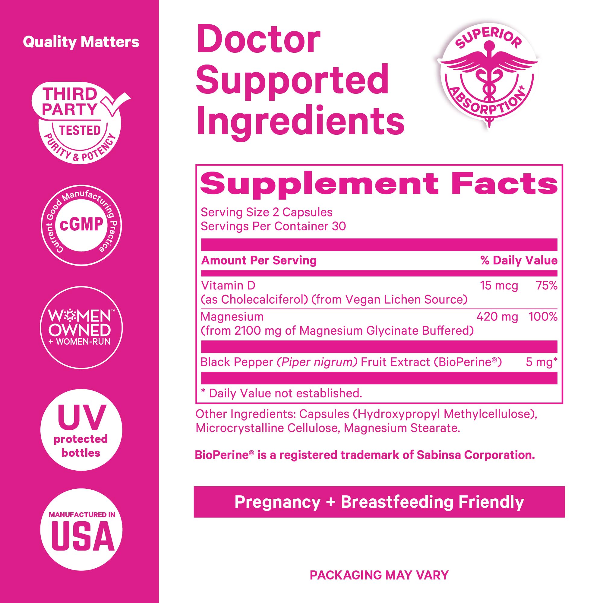 Pink Stork Mood and Stomach Relief Bundle - Magnesium Glycinate and Organic Peppermint Sweets for Morning Sickness and Motion Sickness, Mood Support Pink Stork Au supplements