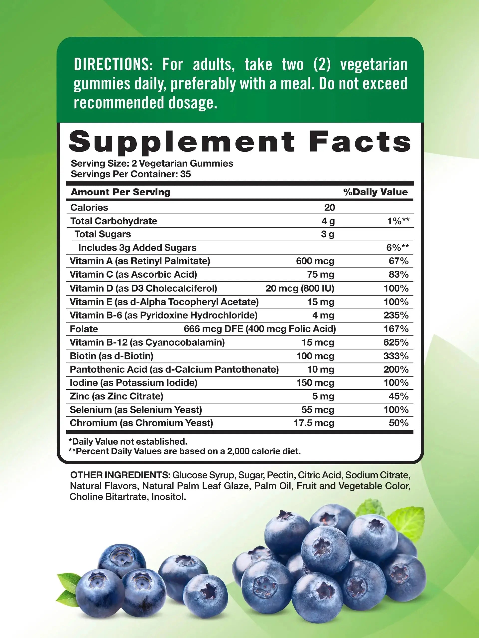 Nature's Truth Multivitamin for Men Gummies | 70 Count | Blueberry Flavor | with B12, D3 & Zinc | Nature's Truth Au supplements