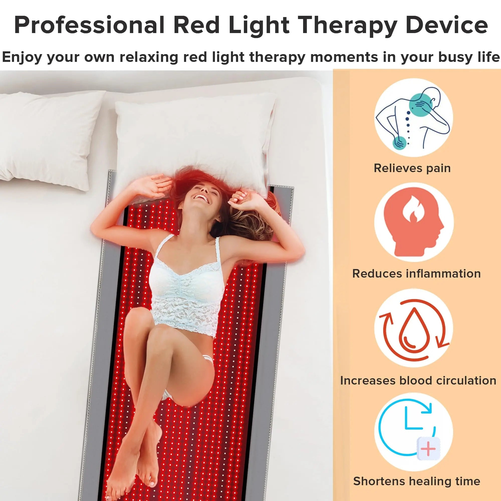 Near Infrared Light Therapy Blanket for Full Body, 1370pcs 660nm & 850nm LED Light Therapy Device Rutollmit Au supplements