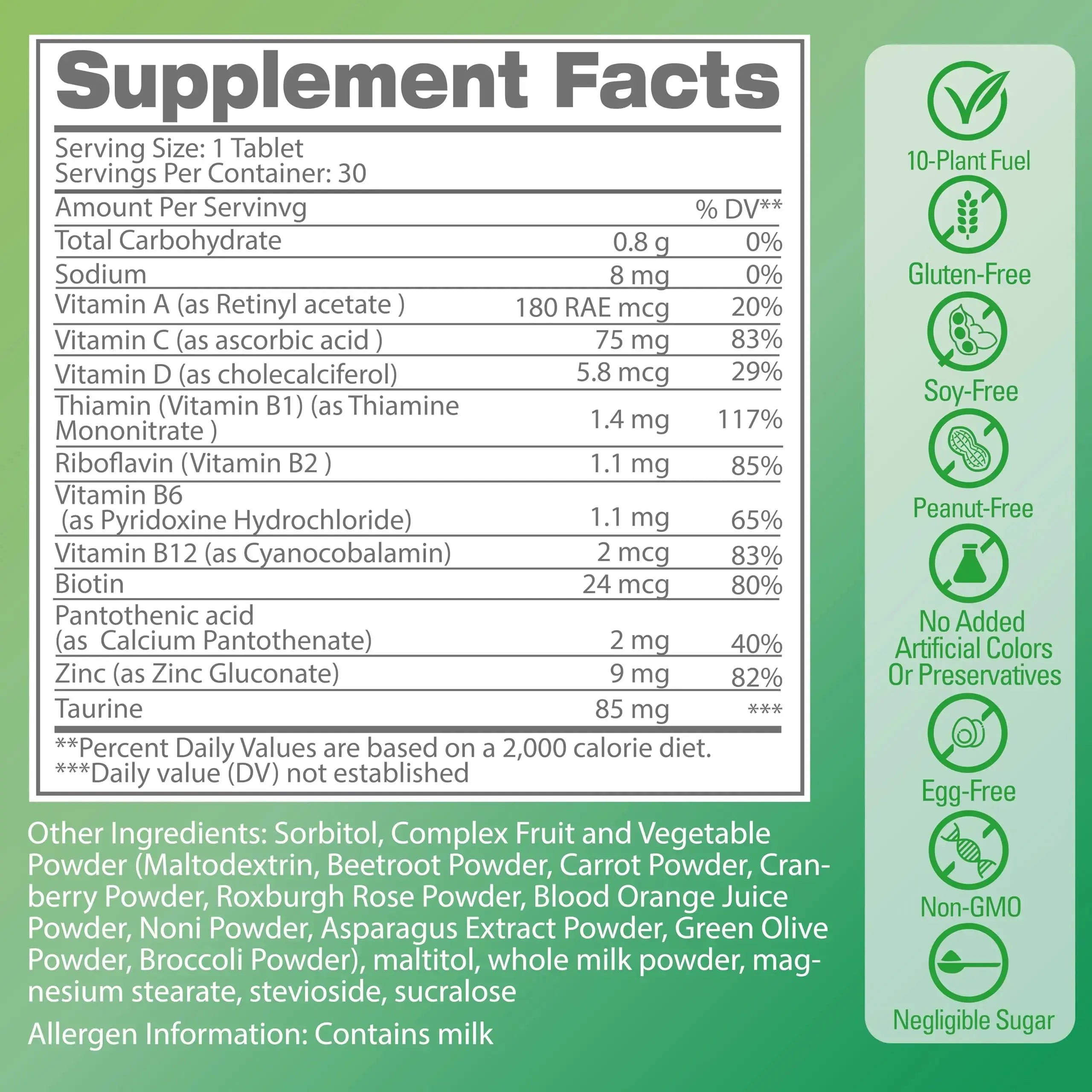 Pentavite HisFuel Multivitamin for Men, 20-in-1 Mens Vitamins with Natrual Fruits & Veggies, Vitamins & Minerals, Taurine, Boost Energy & Health Pentavite Au supplements