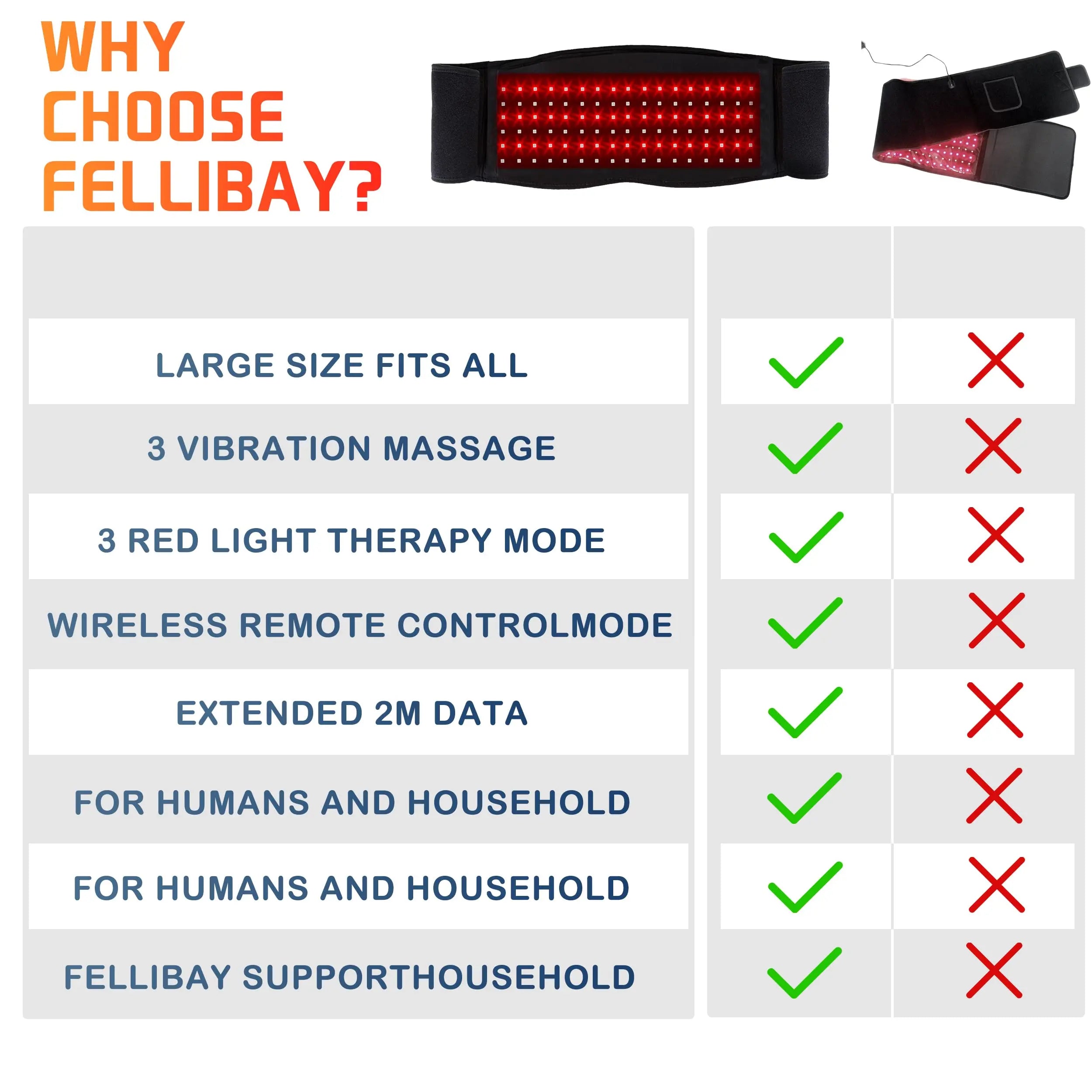 Infrared Red Light Therapy Belt:LED Lamp Vibration Near Body Pain Relief Device Wrap Red Fellibay Au supplements