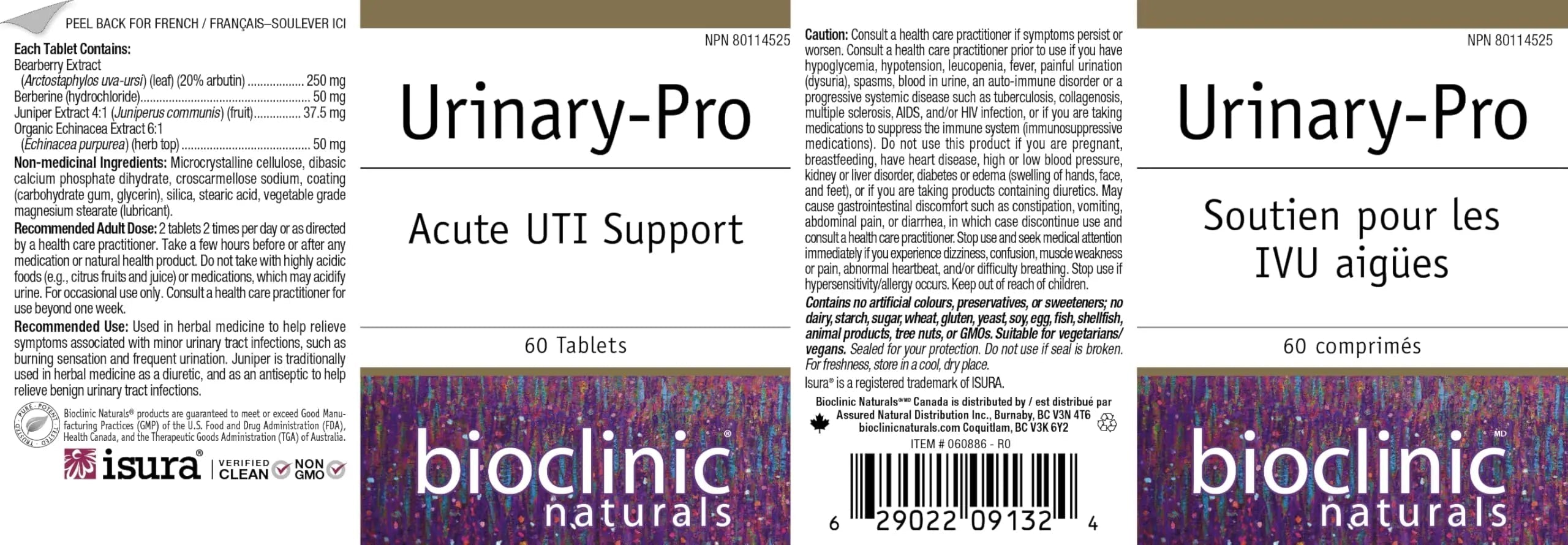 Bioclinic Naturals Urinary-Pro 60 Tablets Bioclinic Naturals Au supplements