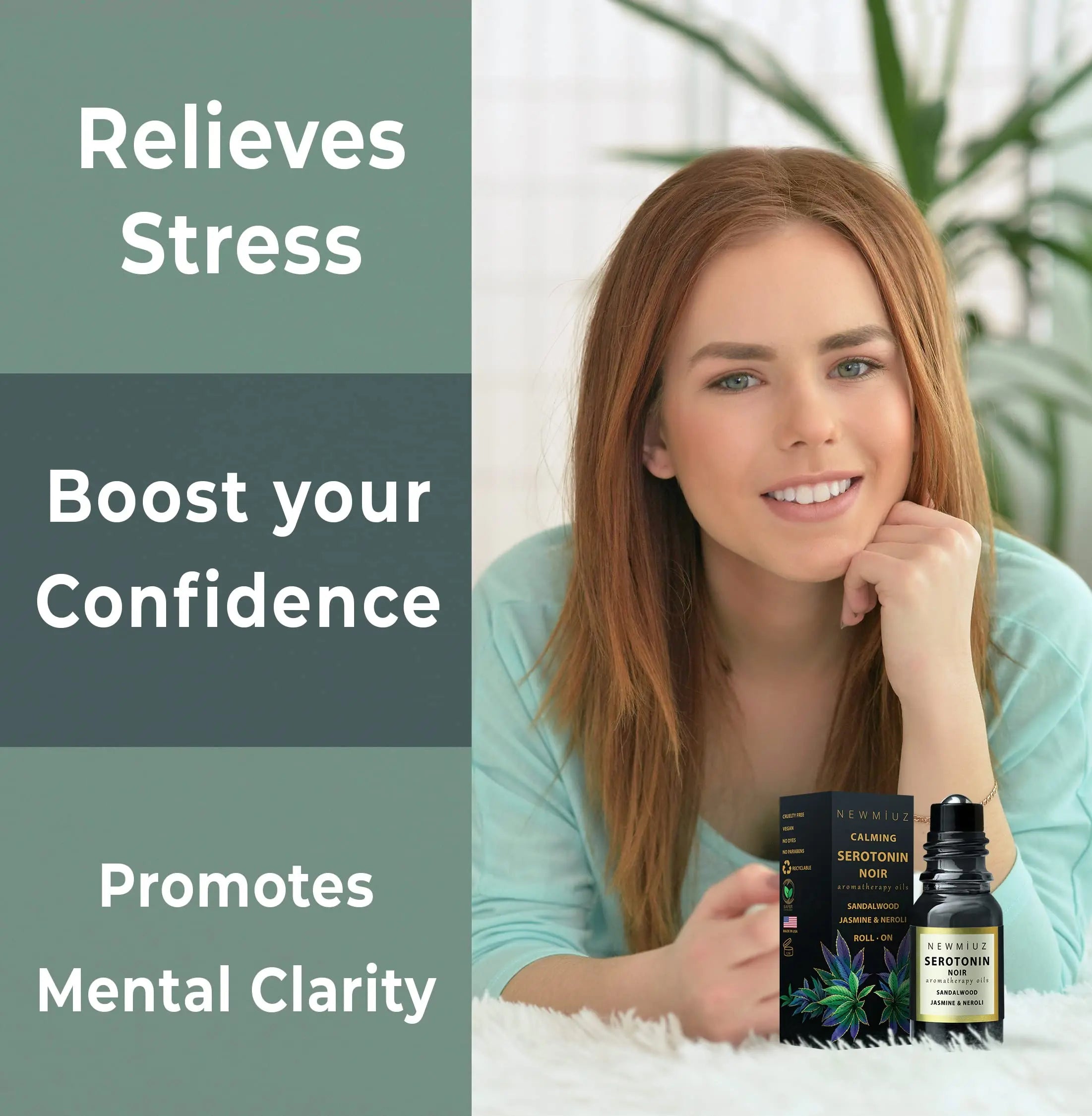 Calm Roll on Essential Oil Stress Relief Sandalwood Jasmine Destress Relaxation Calming Rolle New Miuz Au supplements