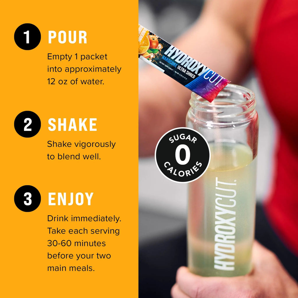 Hydroxycut Hardcore Ultra Shred Drink Sticks,Meta-Energy Drink Powder Metabolic Energy Hydroxycut Au supplements
