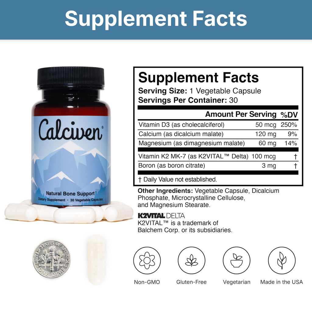 Calciven - Natural Bone Support Supplement - Non-GMO, Gluten-Free