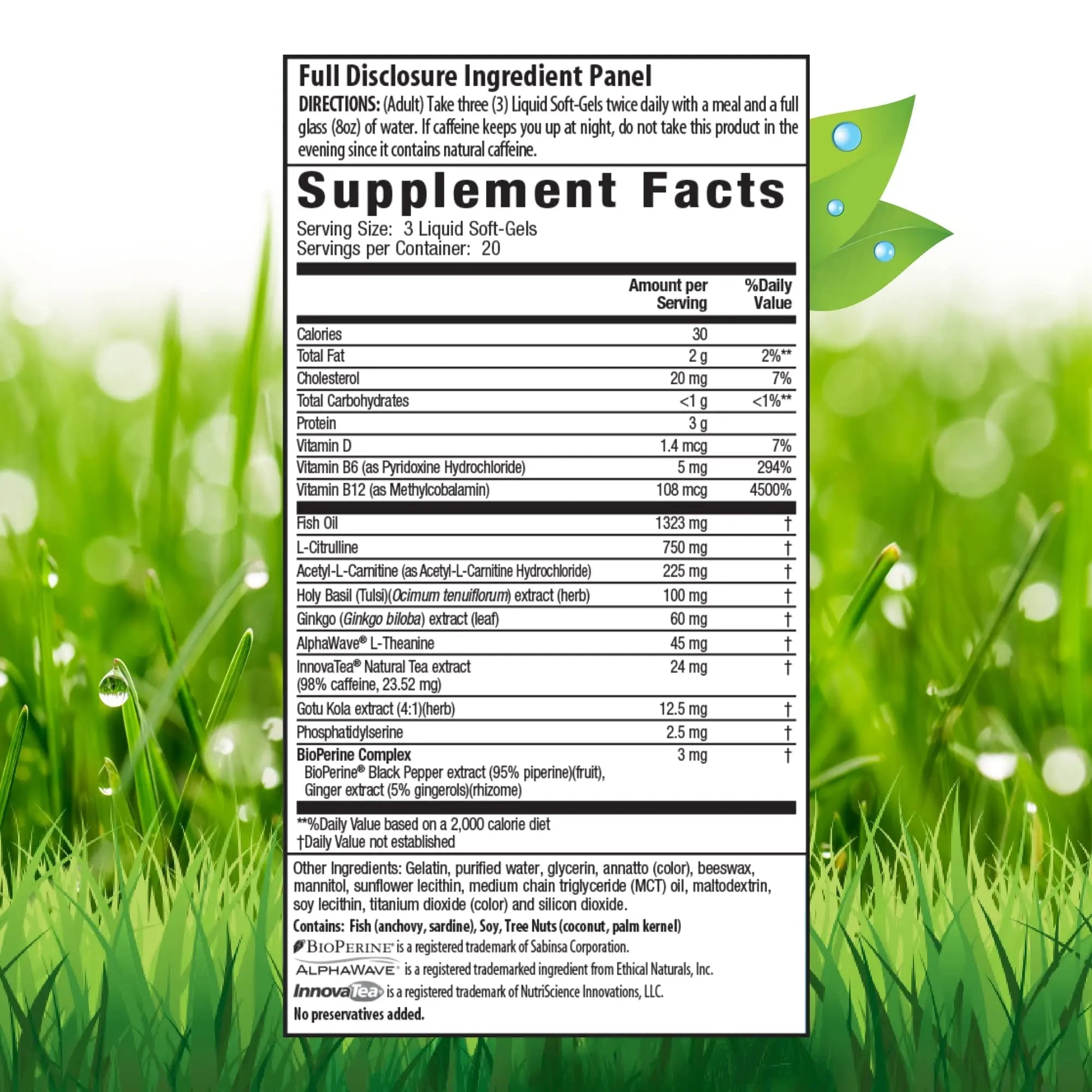 Irwin Naturals Brain Awake Max3 + Nitric Oxide Booster 60 Count Irwin Naturals Au supplements
