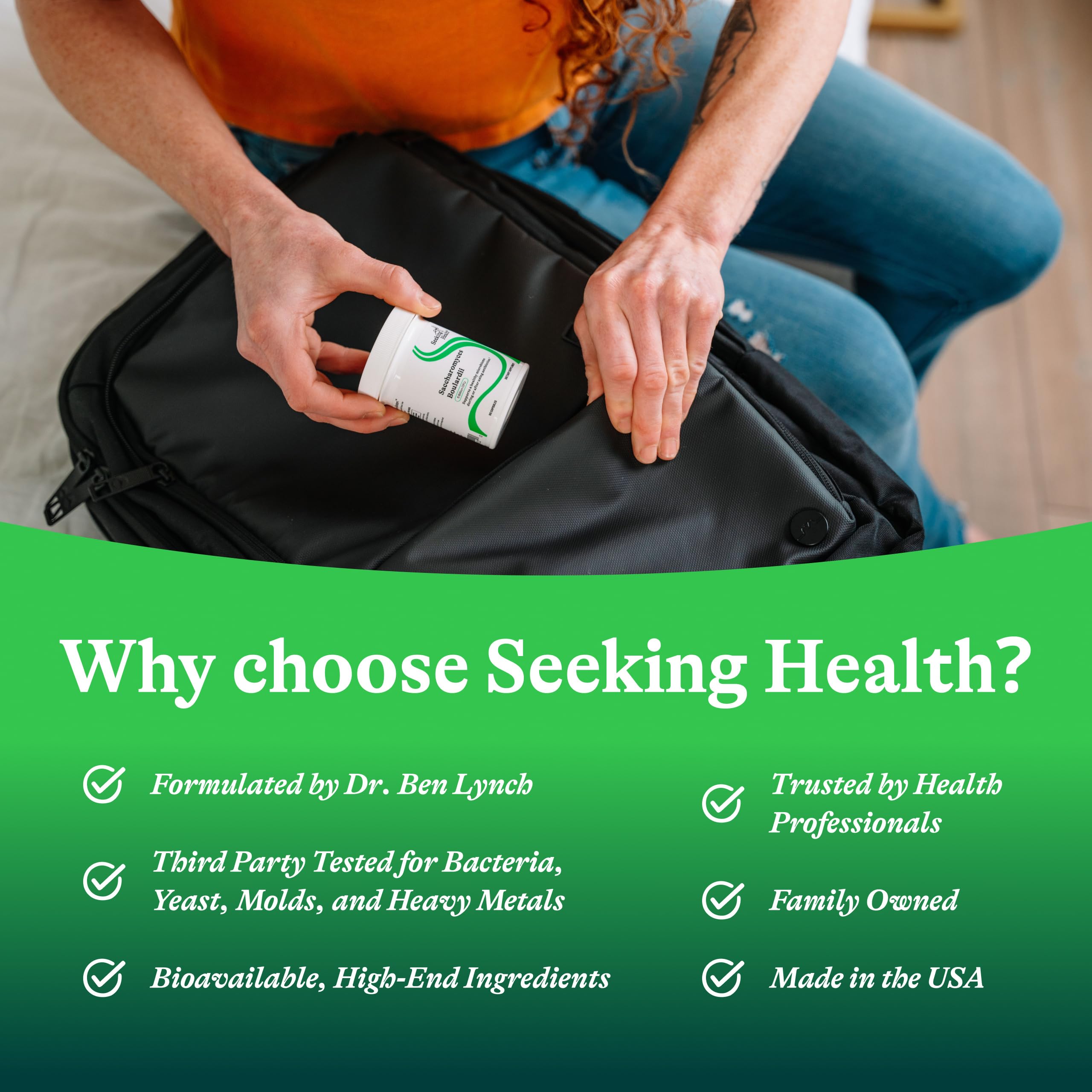 Seeking Health Saccharomyces Boulardii - Gentle Digestive Support for Healthy Bowel Movements* - Supports a Good GI Tract Environment & Microbiome While Traveling*