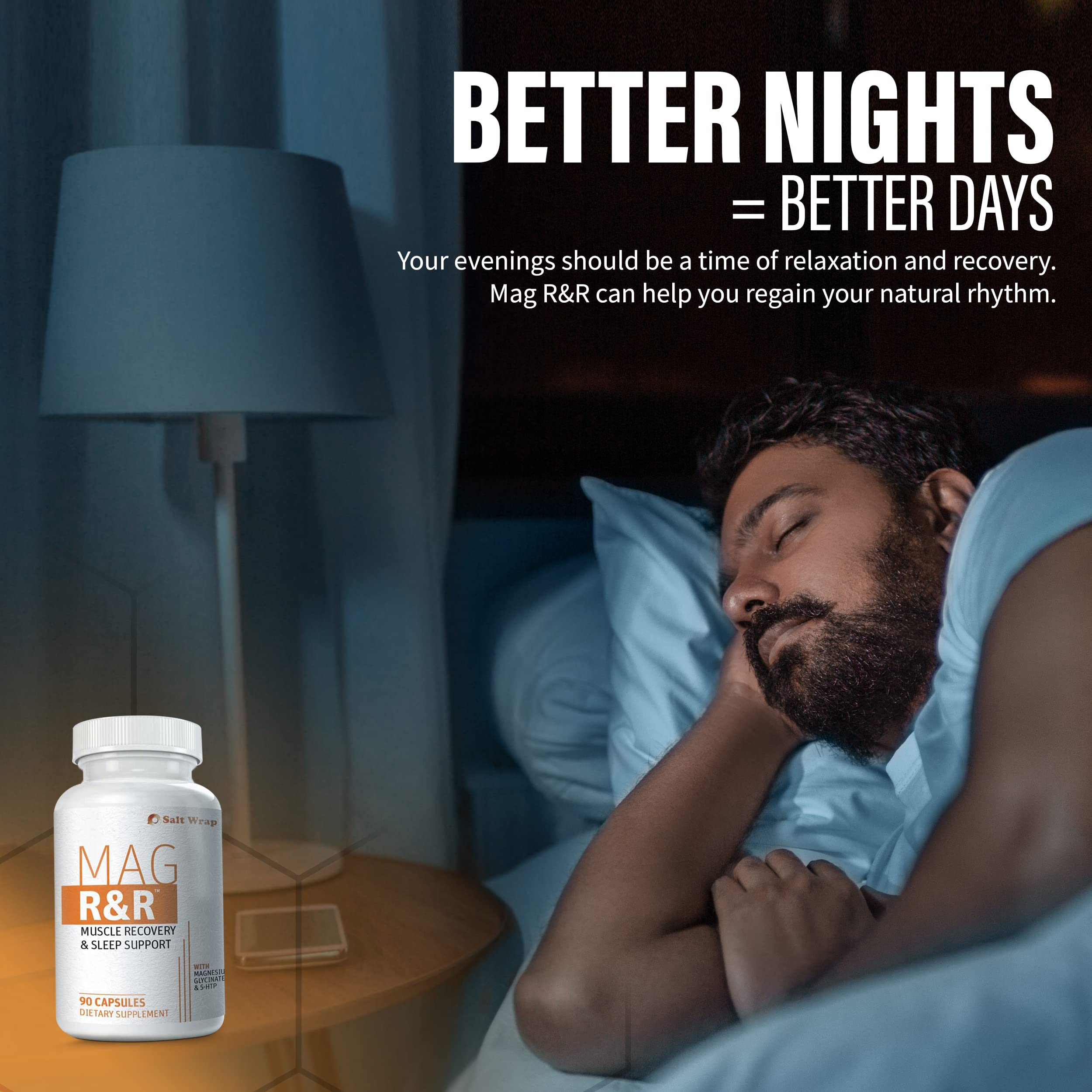 SaltWrap Mag R&R - Nighttime Muscle Cramps Support, Natural Sleep Support for Adults SaltWrap Au supplements
