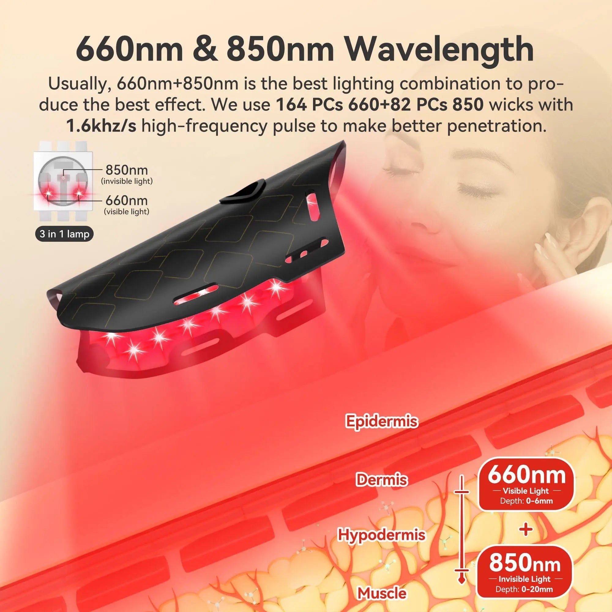 Peng Teng Red Light Therapy for Face, 660NM and 850NM,Innovative use of Monitoring,red Light Therapy Masks PengTeng Au supplements