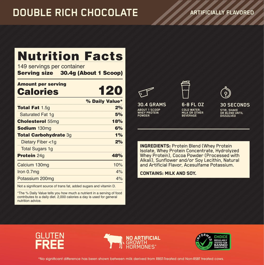 Optimum Nutrition Gold Standard 100% Whey Muscle Building and Recovery Protein Powder Optimum Nutrition Au supplements