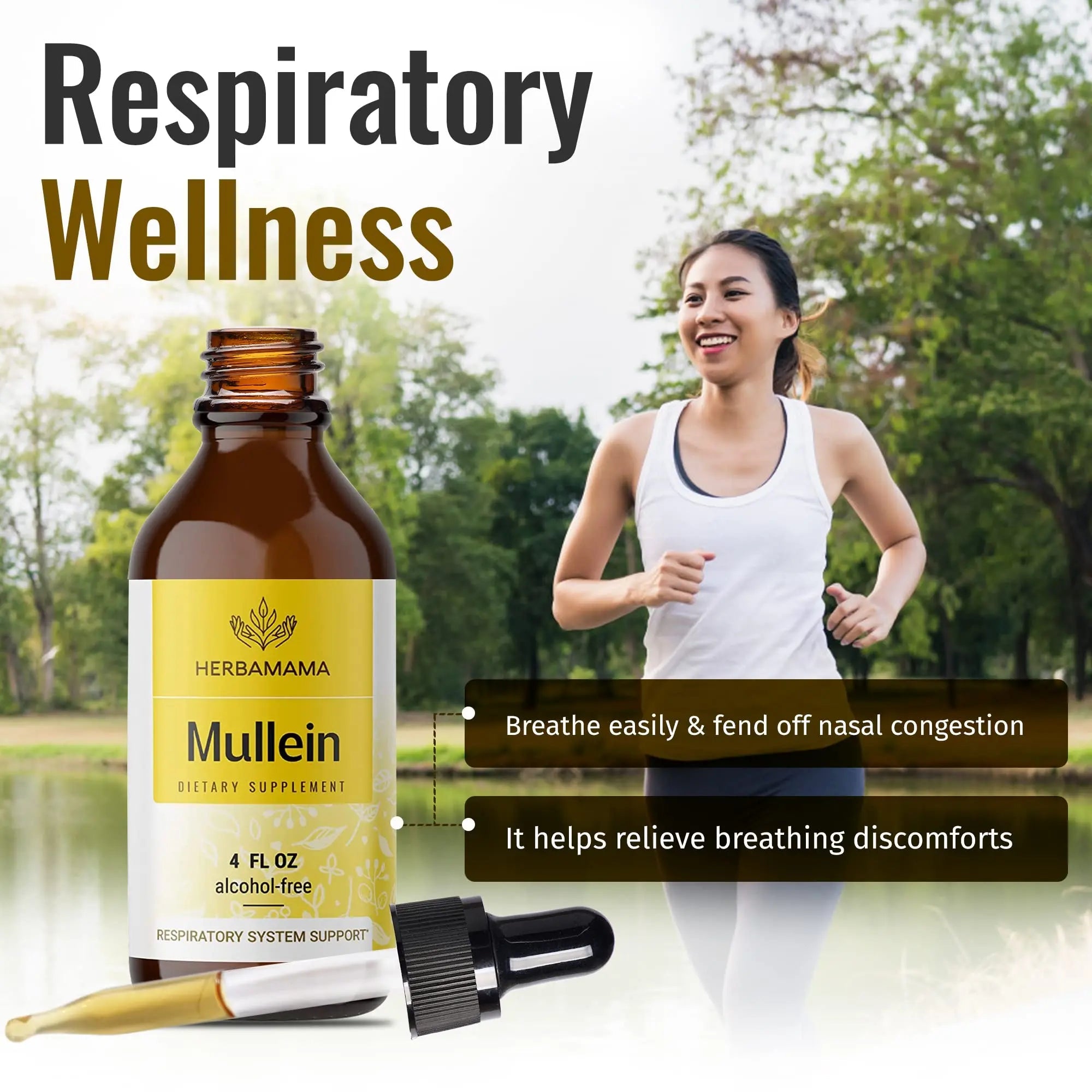 Mullein Leaf Tincture - Lung Cleanse - Vegan Mullein Drops - Lung Detox HERBAMAMA Au supplements