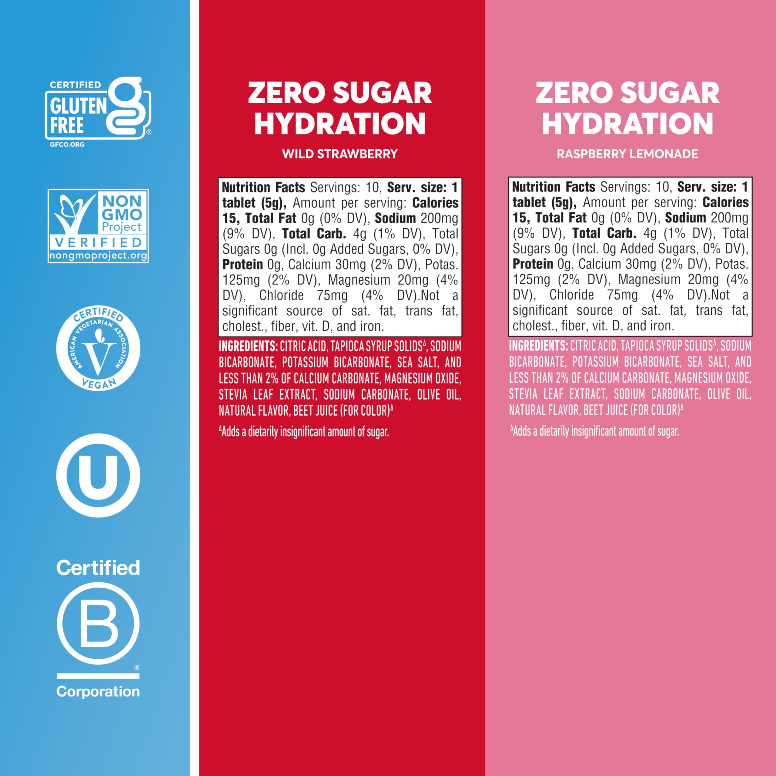 Nuun Zero Sugar Hydration Electrolyte Tablets - Magnesium, Calcium, Potassium, Chloride & Sodium, Light & Delicious Fruit Flavors, No Sugar, Gluten Free, Vegan