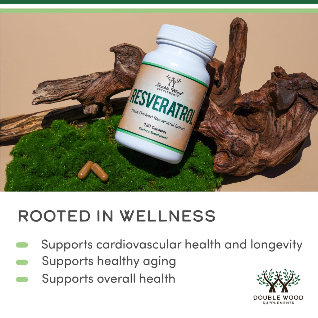 Resveratrol Supplement 500mg Per Serving, 120 Capsules (Resveratrol Polygonum Root Extract Providing 50% Trans Resveratrol)