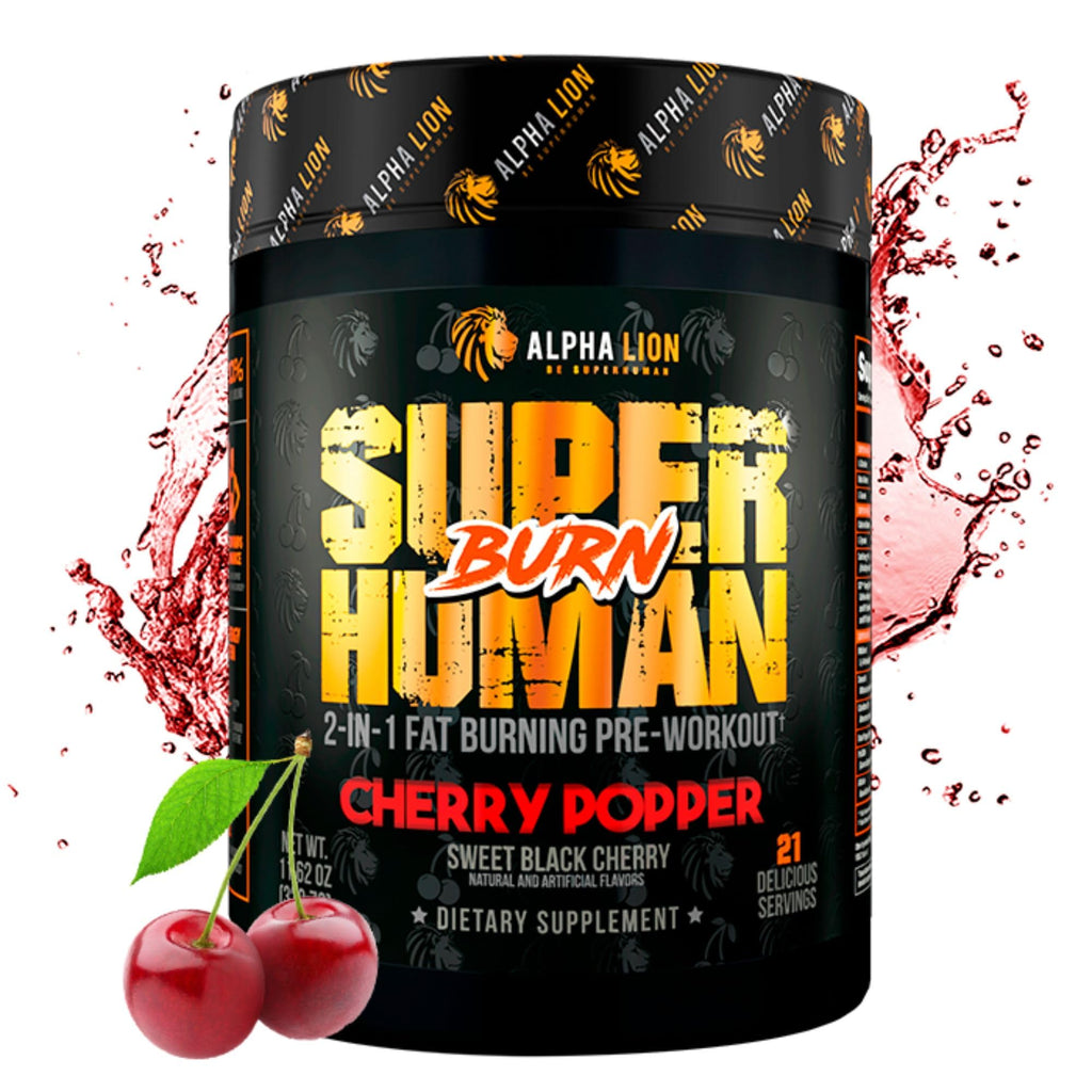 ALPHA LION Superhuman Burn – 2 in 1 Metabolism Booster Pre Workout and Thermogenic Burner for Men – Appetite Suppressant