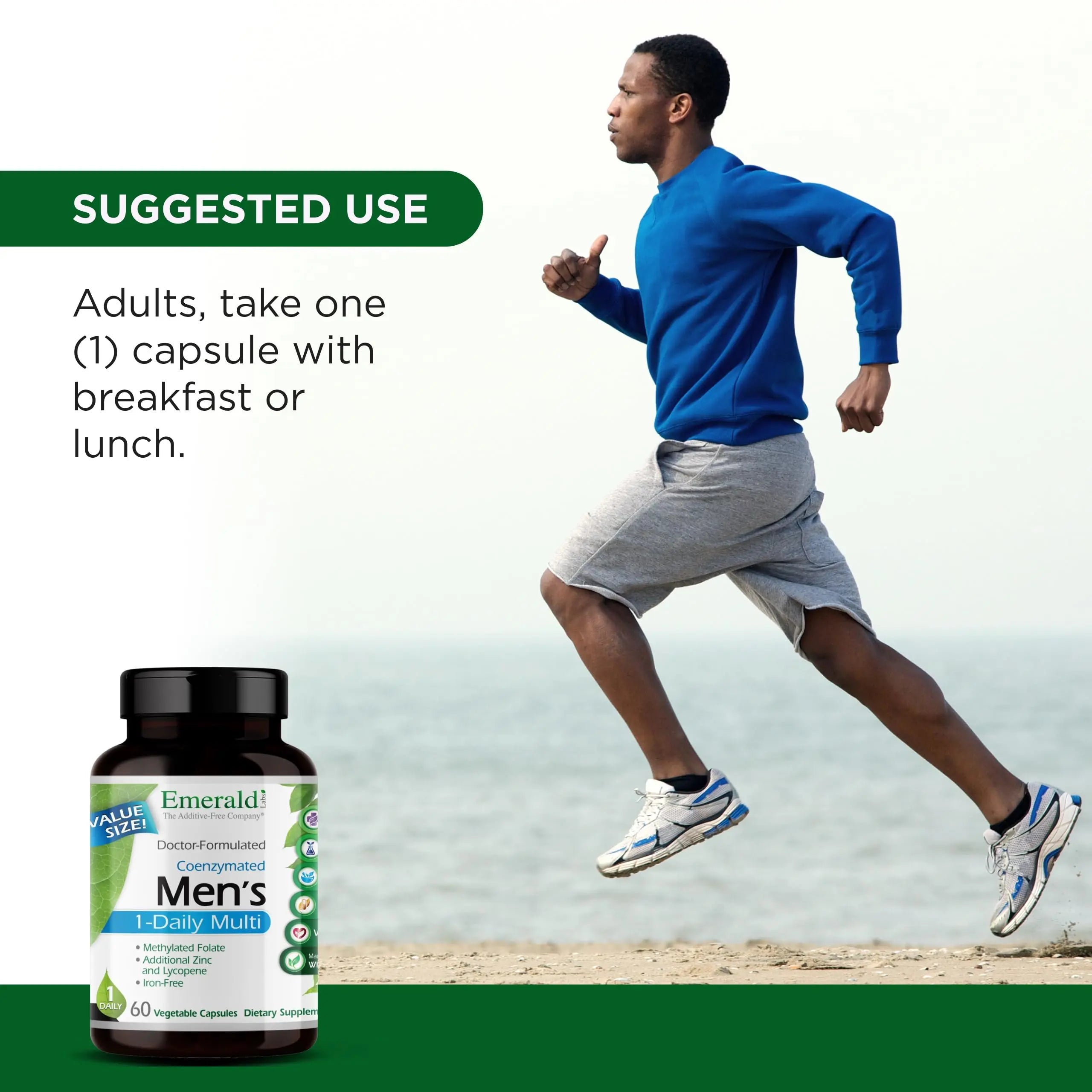 EMERALD LABS Men's 1 Daily Multi - Additive-Free Men's Multivitamin - Includes Lycopene, Zinc, Vitamin D3, & More EMERALD LABS Au supplements