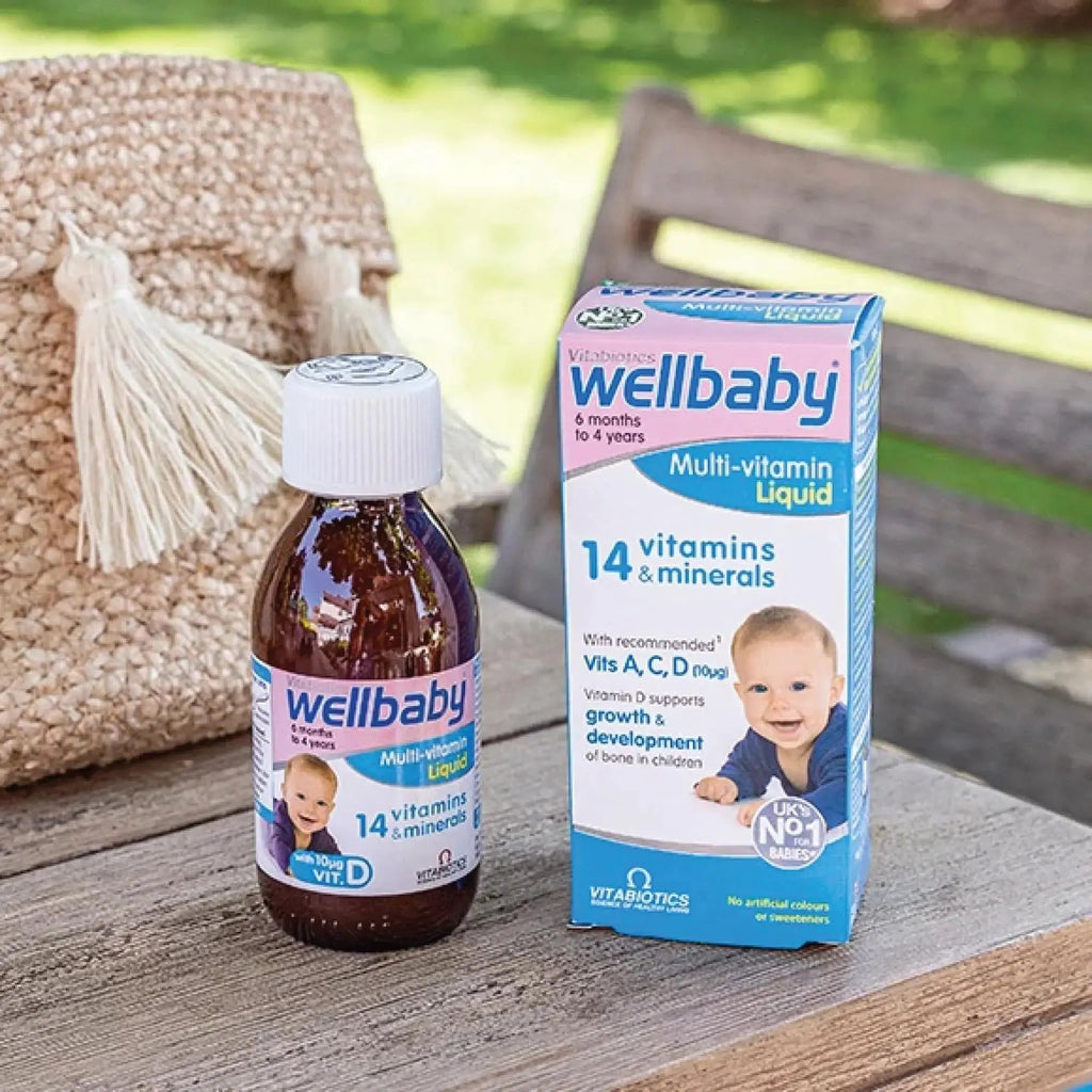 Vitabiotics Wellbaby Multi-Vitamin Liquid - Immune System Multivitamin for Infants and Babies Ages 6 Months to 4 Years - 150mL WELLBABY Au supplements