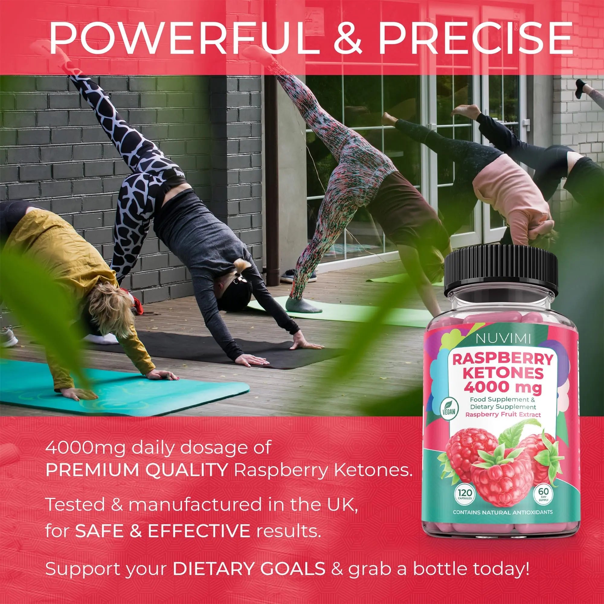 NUVIMI Raspberry Ketones 4000 mg Natural Dietary Food Supplement to Support Healthy NUVIMI Au supplements