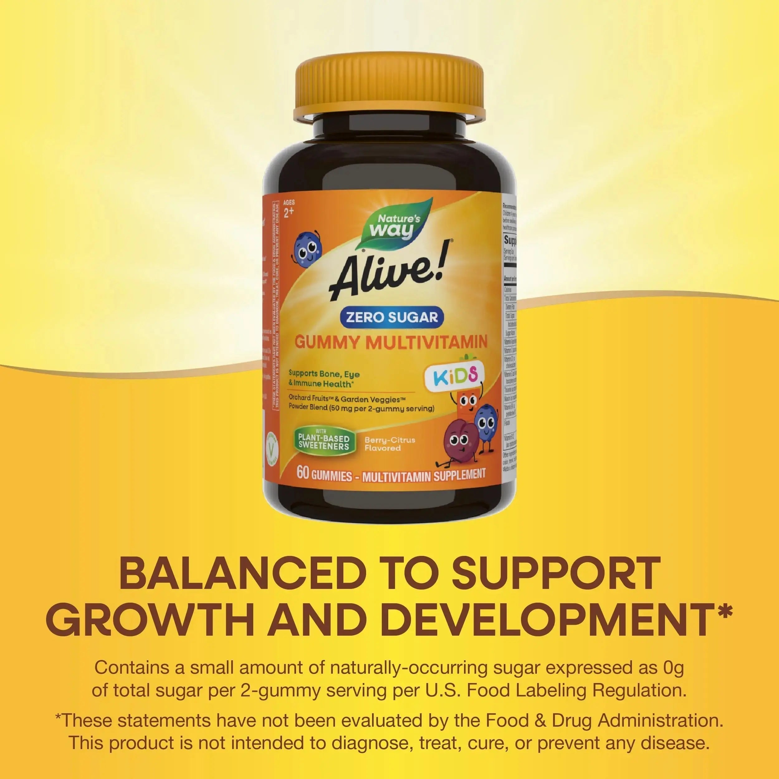 Nature’s Way Alive! Kids Zero Sugar Gummy Multivitamins, for Kids Ages 2+, Supports Bone, Eye & Immune Health Nature's Way Au supplements