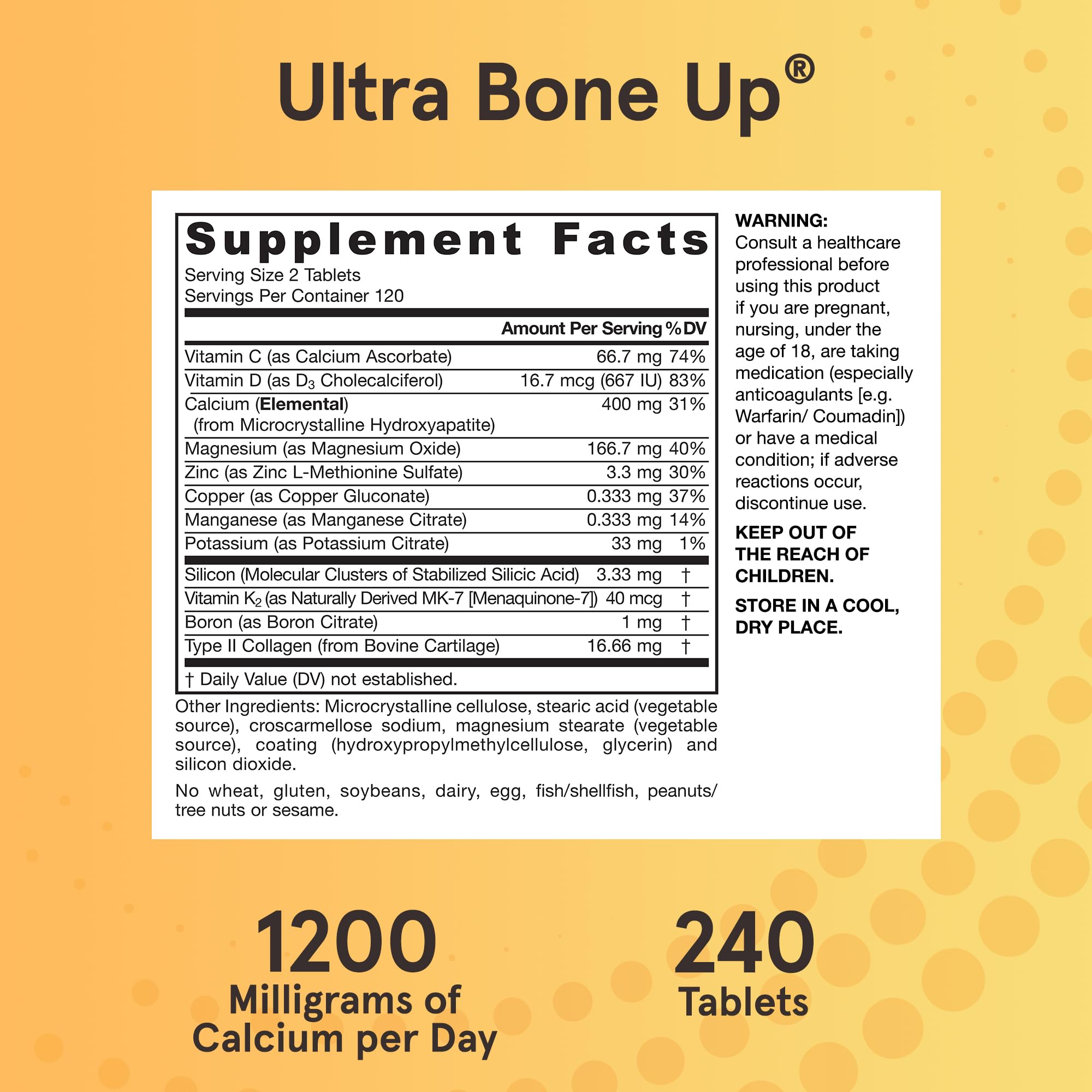 Jarrow Formulas® Ultra BoneUp®, Includes MK-7 and Silicon for Added Bone Support, 240 Bone Health Tablets Jarrow Formulas Au supplements