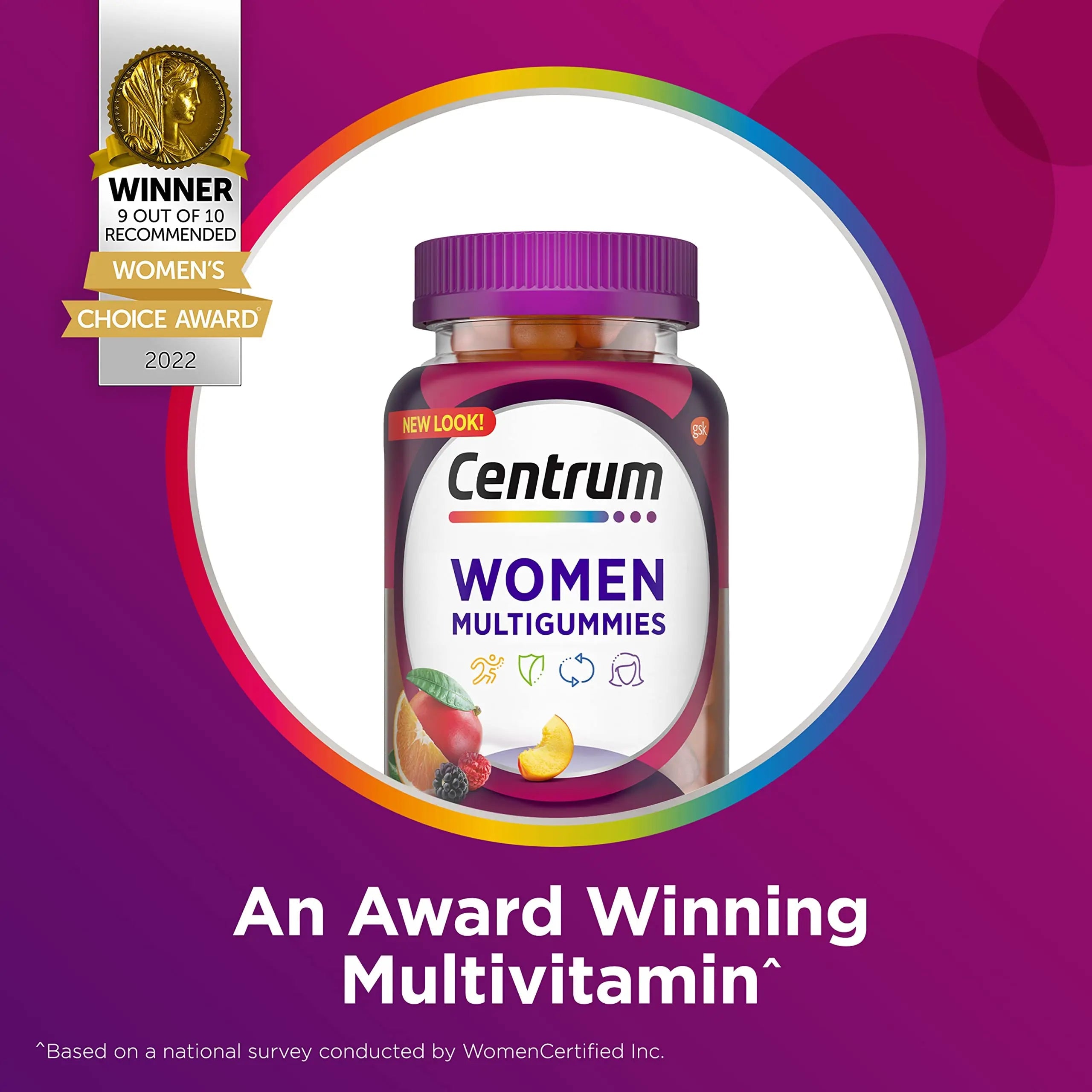 Centrum MultiGummies Gummy Multivitamin for Women, Multivitamin/Multimineral Supplement with Vitamin D3, B and Antioxidants Centrum Au supplements
