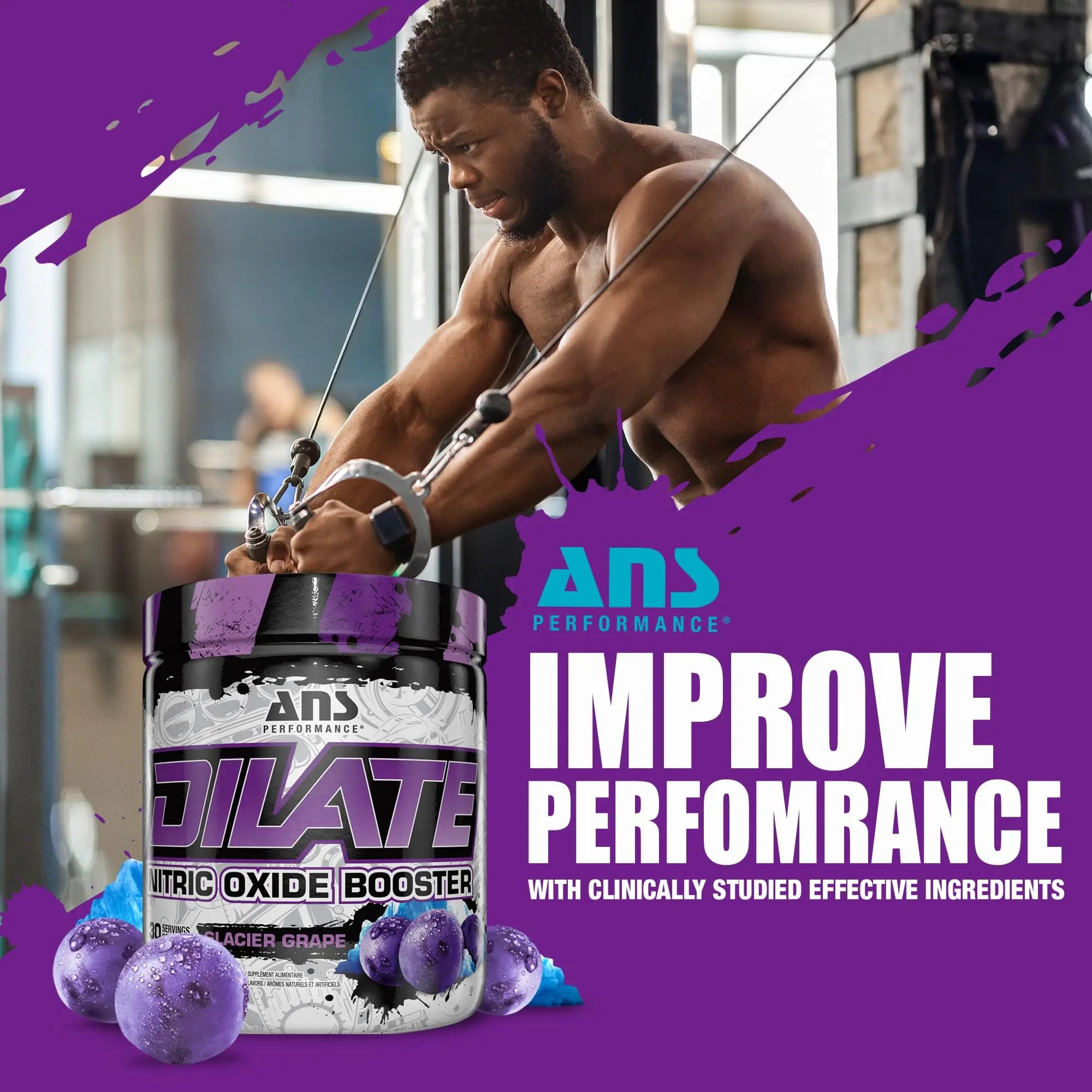 ANS Performance Dilate Pump PreWorkout Powder - Dietary Supplement - Maximizes ANS Performance Au supplements