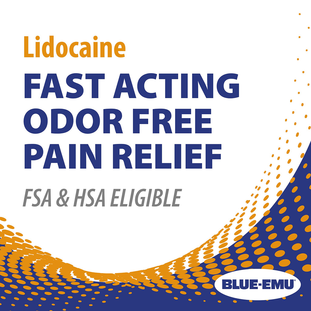 BLUE-EMU Lidocaine Pain Relief Cream for Fast, Numbing Relief, 2.7 Oz, 1 Pack BLUE-EMU Au supplements