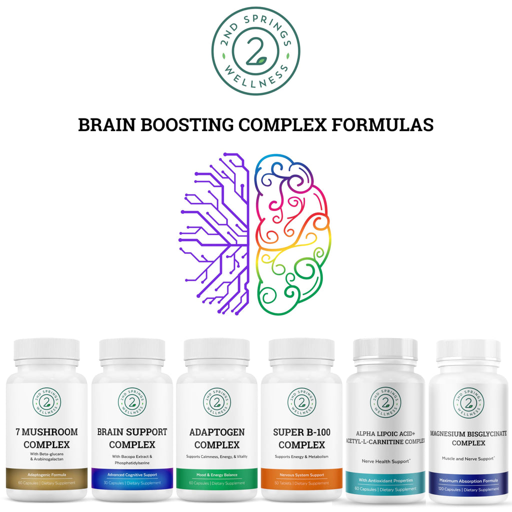 2nd Springs Adaptogen Complex Calmness, Energy and Vitality Booster - Ashwagandha, Schisandra, Astragalus, Ginseng, Rhodiola, and More - Adrenal Support Supplements - 60 Ct 2nd Springs Au supplements