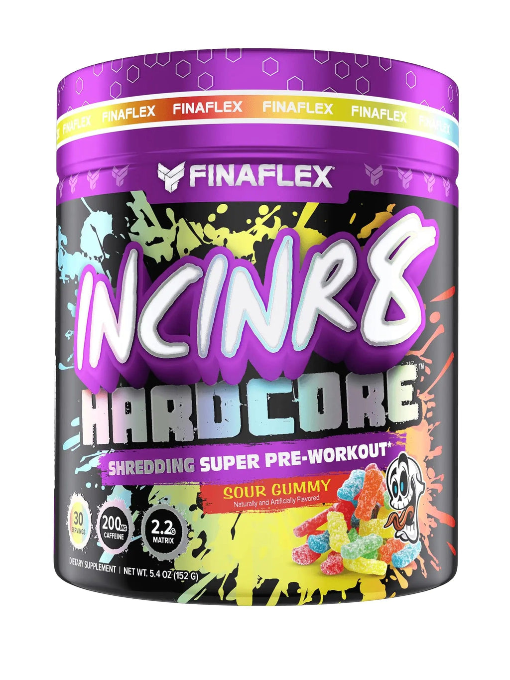 FINAFLEX INCINR8 Hardcore, Sour Gummy - 5.4 oz (30 Servings) - Energy, Focus & Endurance FINAFLEX Au supplements