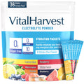 VitalHarvest 36 Sticks Electrolytes Powder Packets 6 Flavors Sugar Free Hydration Packets Electrolyte Liquid Daily IV Drink Mix with Lemon Lime, Watermelon, Orange
