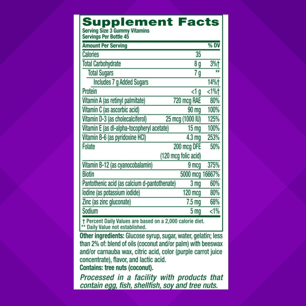 Vitafusion Gorgeous Hair, Skin & Nails Multivitamin Gummy Vitamins, plus Biotin and Antioxidant vitamins C&E, Raspberry Flavor Vitafusion Au supplements