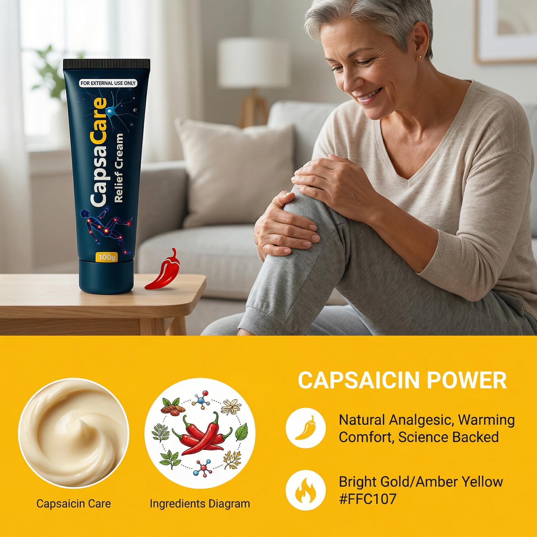 CapsaCare Neuropathy Relief Cream - with Capsaicin & Arnica, Menthol for Muscle & Joint Comfort, Fast Absorbing Formula for Feet, Hands, Legs, and Waist (2Pcs) MCArthur Au supplements