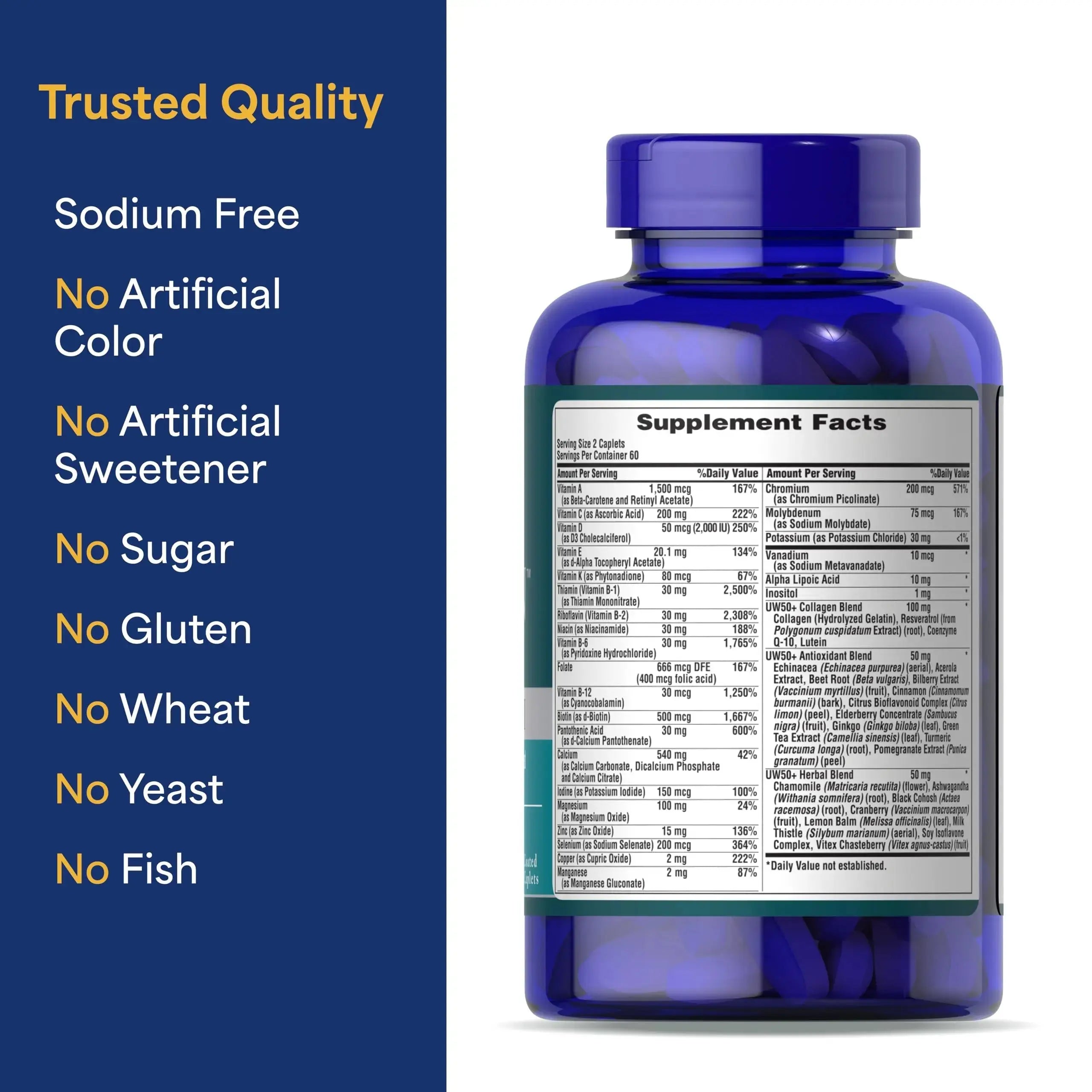 Puritan's Pride Ultra Woman 50 Plus High Potency Performance Time Release Daily Multivitamin with Zinc Puritan's Pride Au supplements