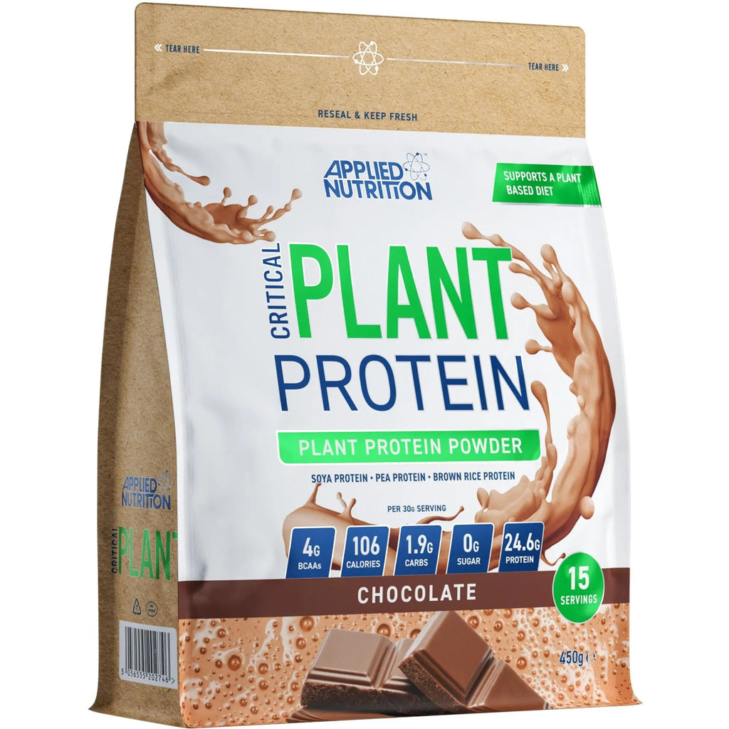 Applied Nutrition Plant Protein Powder – Critical Plant Vegan Protein Shake with SOYA, Pea, Brown Rice Proteins Applied Nutrition Au supplements