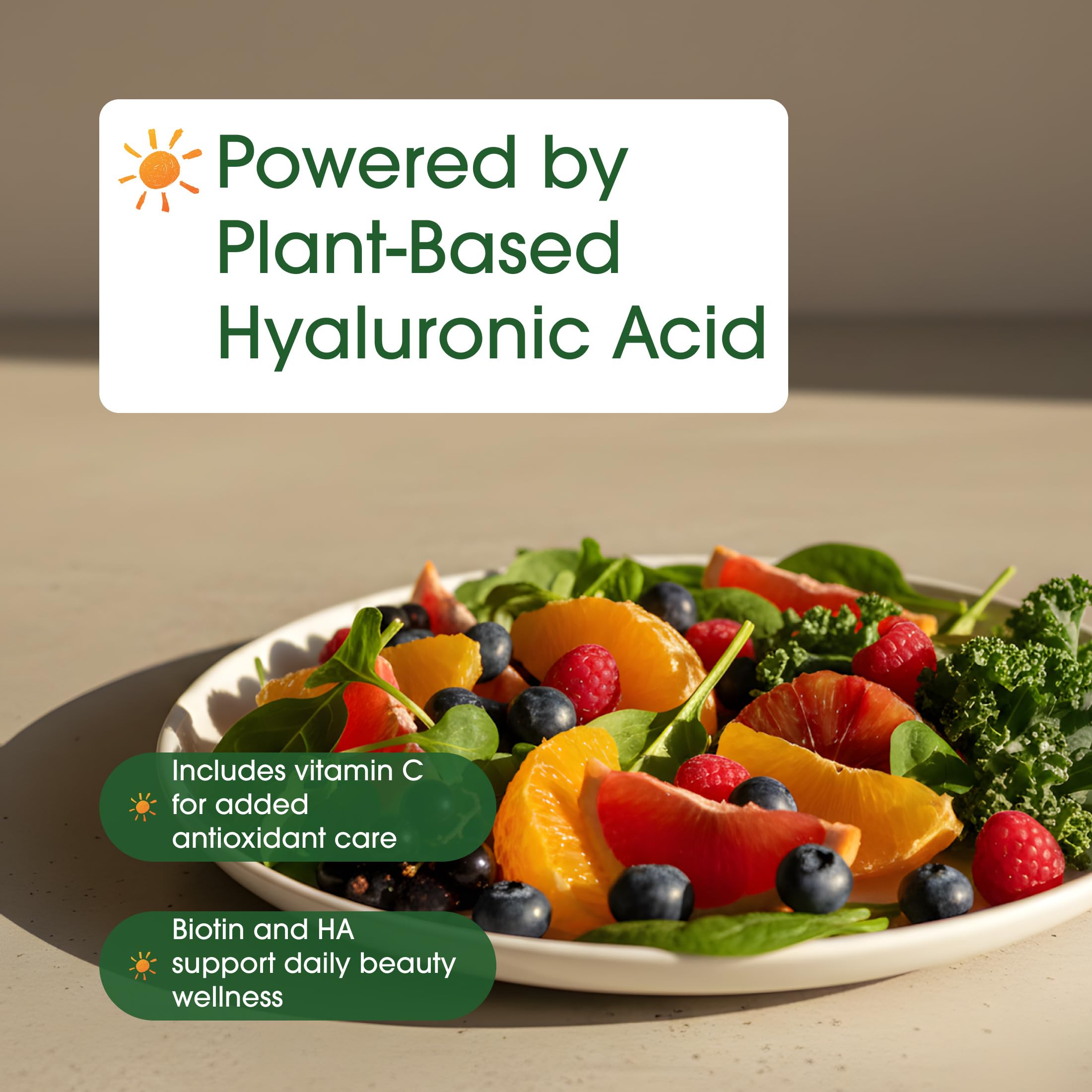NatureBell Hyaluronic Acid 250mg - 240 Capsules - 250mg Hyaluronic Acid, 5000mcg Biotin & 25 mg Vitamin C - Supports Skin