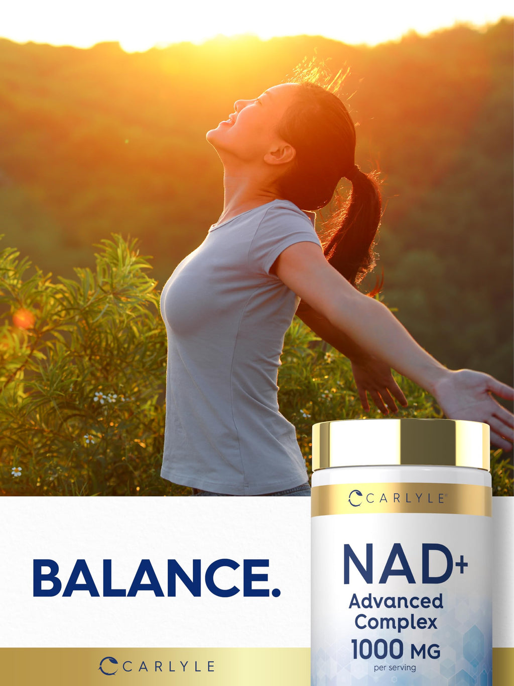 Carlyle NAD+ Supplement 1000 mg | 60 Capsules | with Resveratrol and Collagen | Advanced Complex for Women and Men | Non-GMO & Gluten Free Carlyle Au supplements