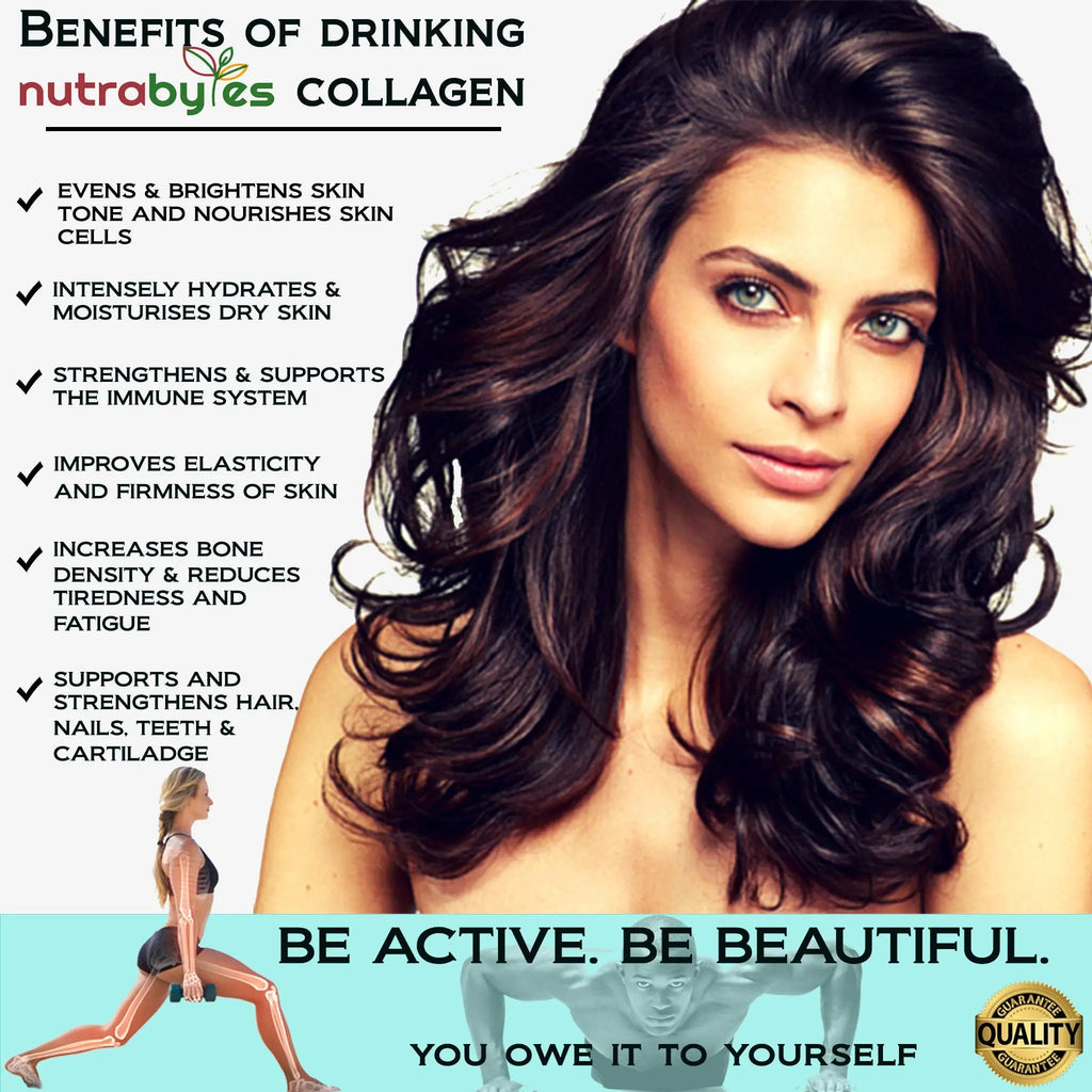 Marine Collagen Liquid 10000mg Sugar Free, Hydrolysed Peptides | Hyaluronic Acid, Biotin, Silica, Vitamin C, Vitamin D3 NUTRABYTES Au supplements