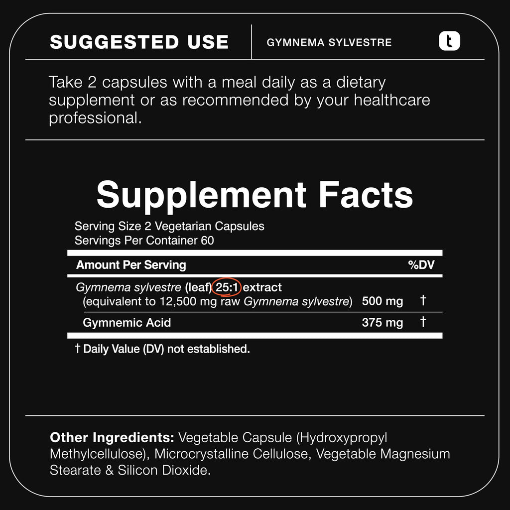 Toniiq Gymnema Sylvestre – Ultra High Potency 25:1 Extract Standardized to 75% Gymnemic Acids – 500mg Clinical Dose – Triple-Tested Purity – 120 Vegan Capsules Toniiq Au supplements