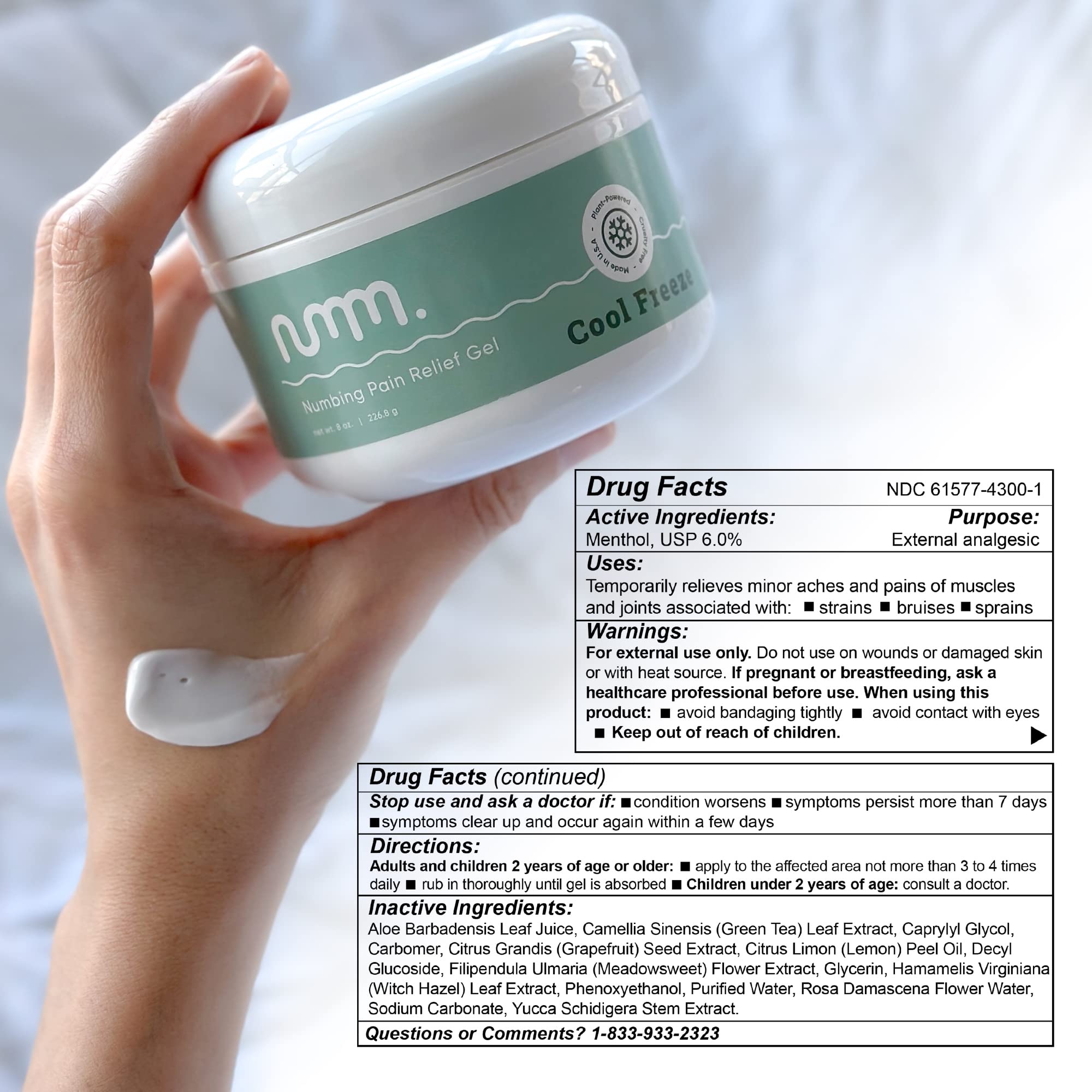 numm Cool Pain Relief Gel – Instant Cold Therapy for Joint & Muscle Pain, Strain & Soreness – Menthol Cream 8oz – Vegan, Alcohol-Free Cooling Relief for Post-Workout Recovery numm. Au supplements