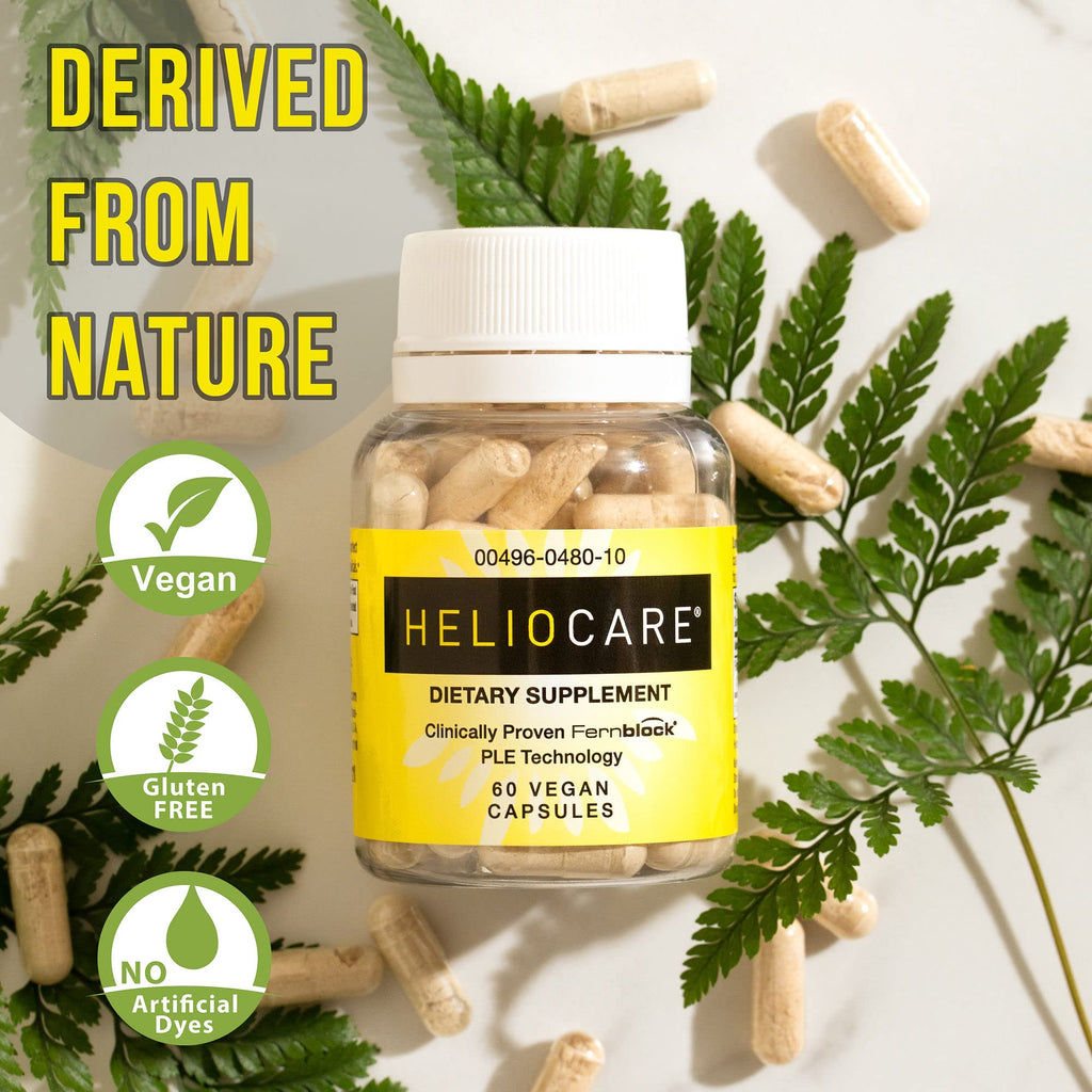 Heliocare Skin Care Dietary Supplement: 240mg Polypodium Leucotomos Extract Pills - Antioxidant Rich Formula with Fernblock